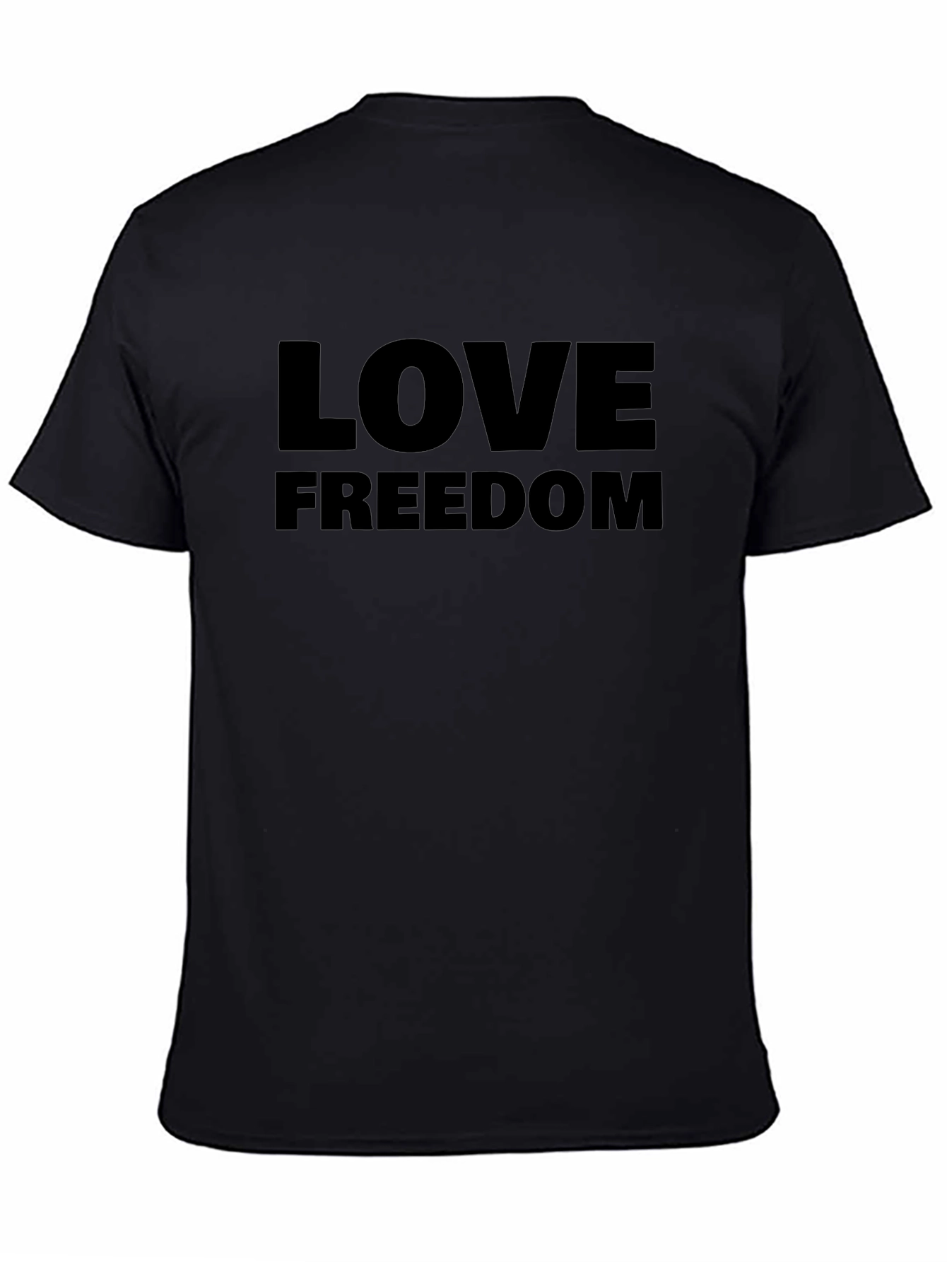 Love Freedom Black T-Shirt - Mens