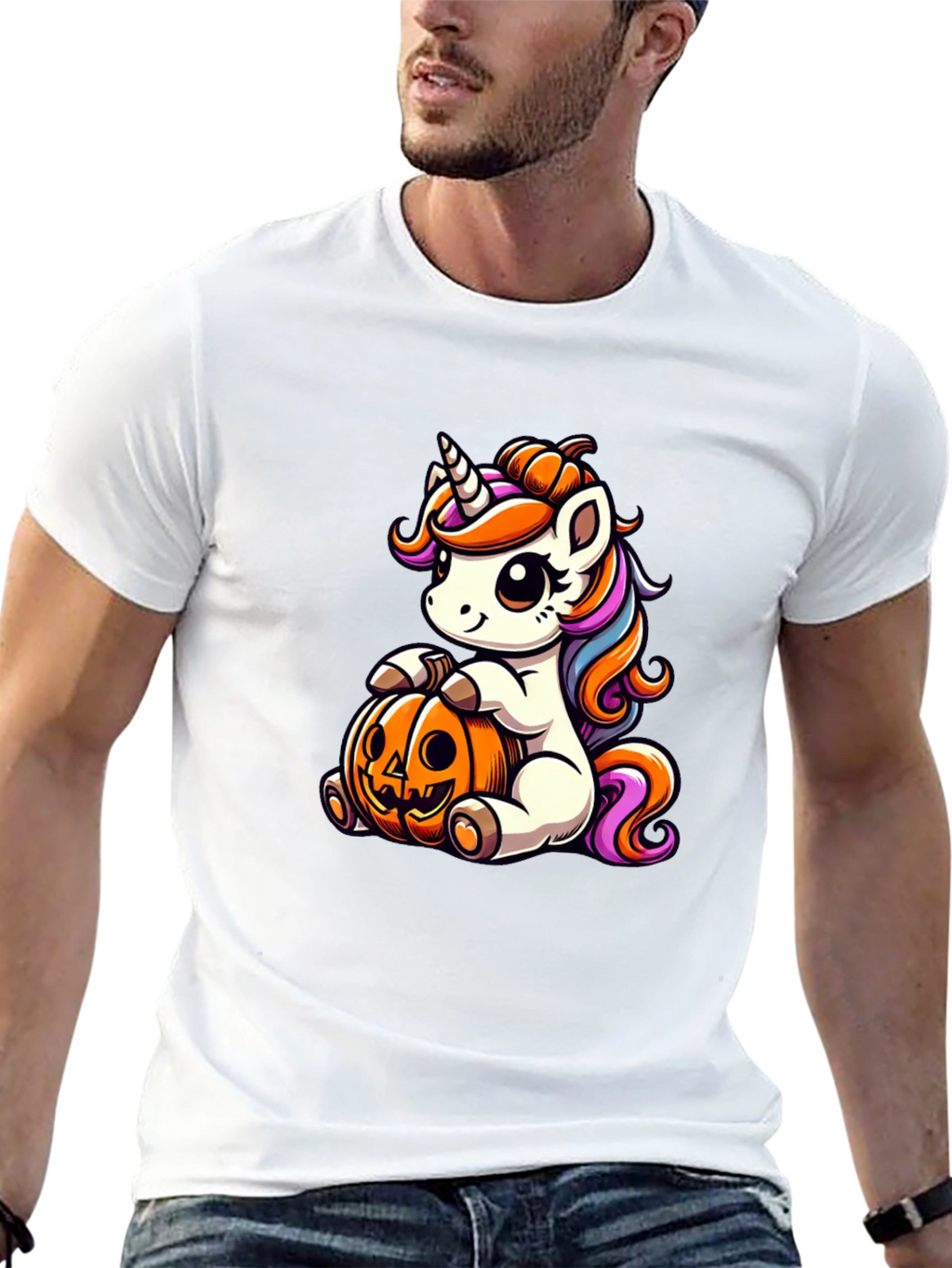 Unicorn Pumpkin Halloween T-Shirt