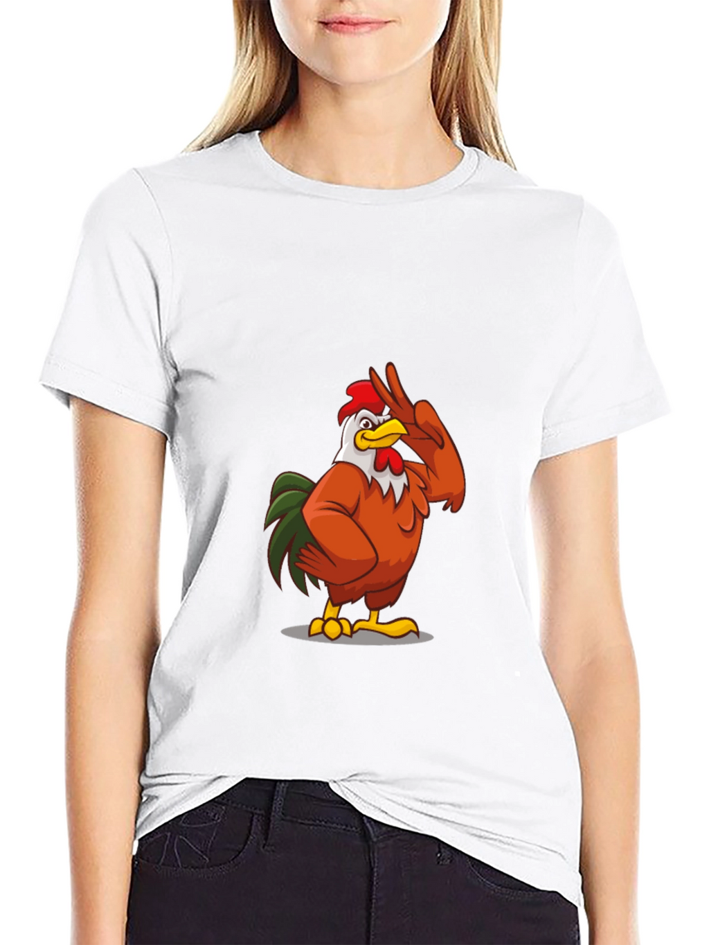 Cool Chicken Graphic Tee - Casual Black T-Shirt