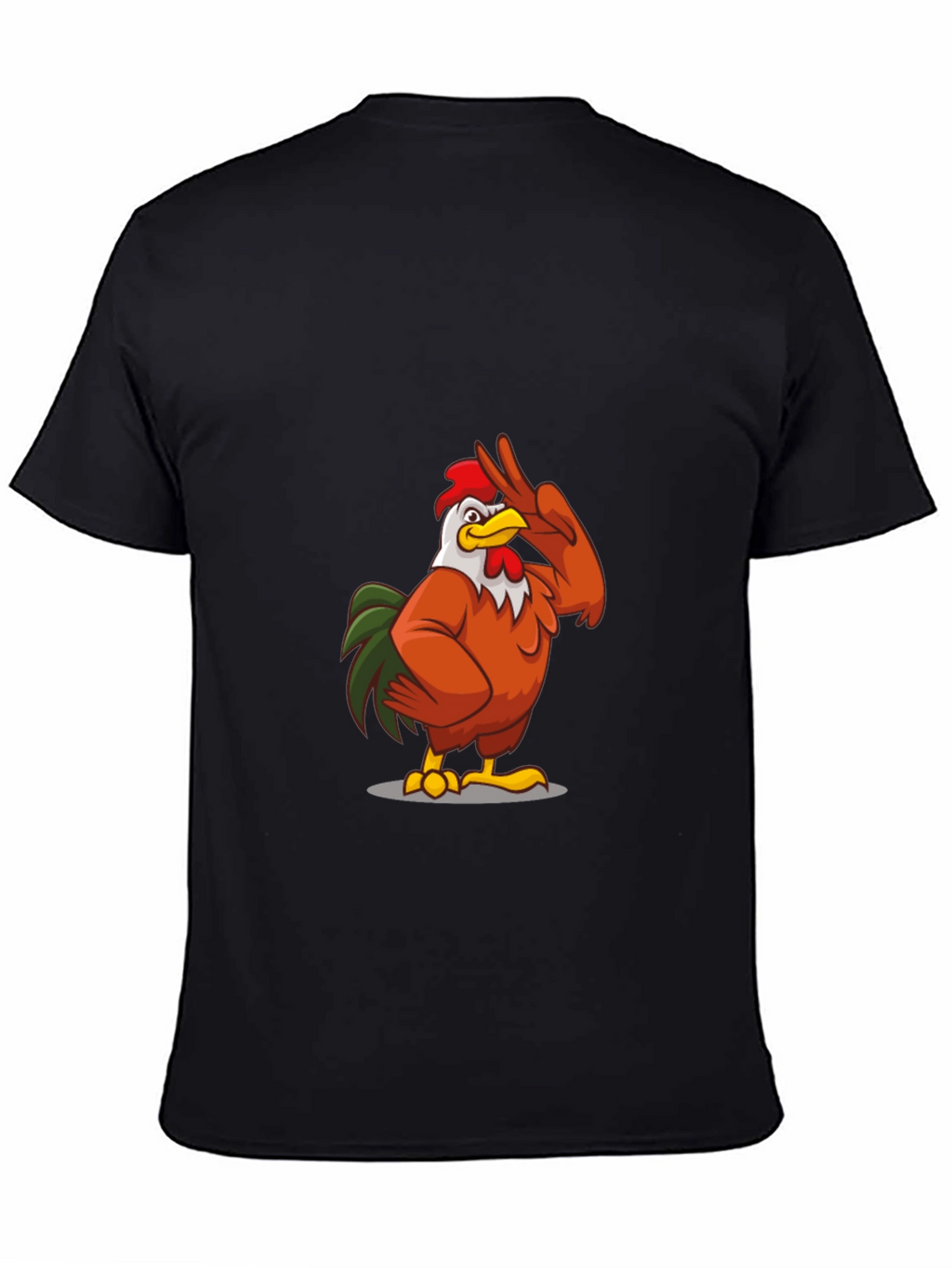 Cool Chicken Graphic Tee - Casual Black T-Shirt