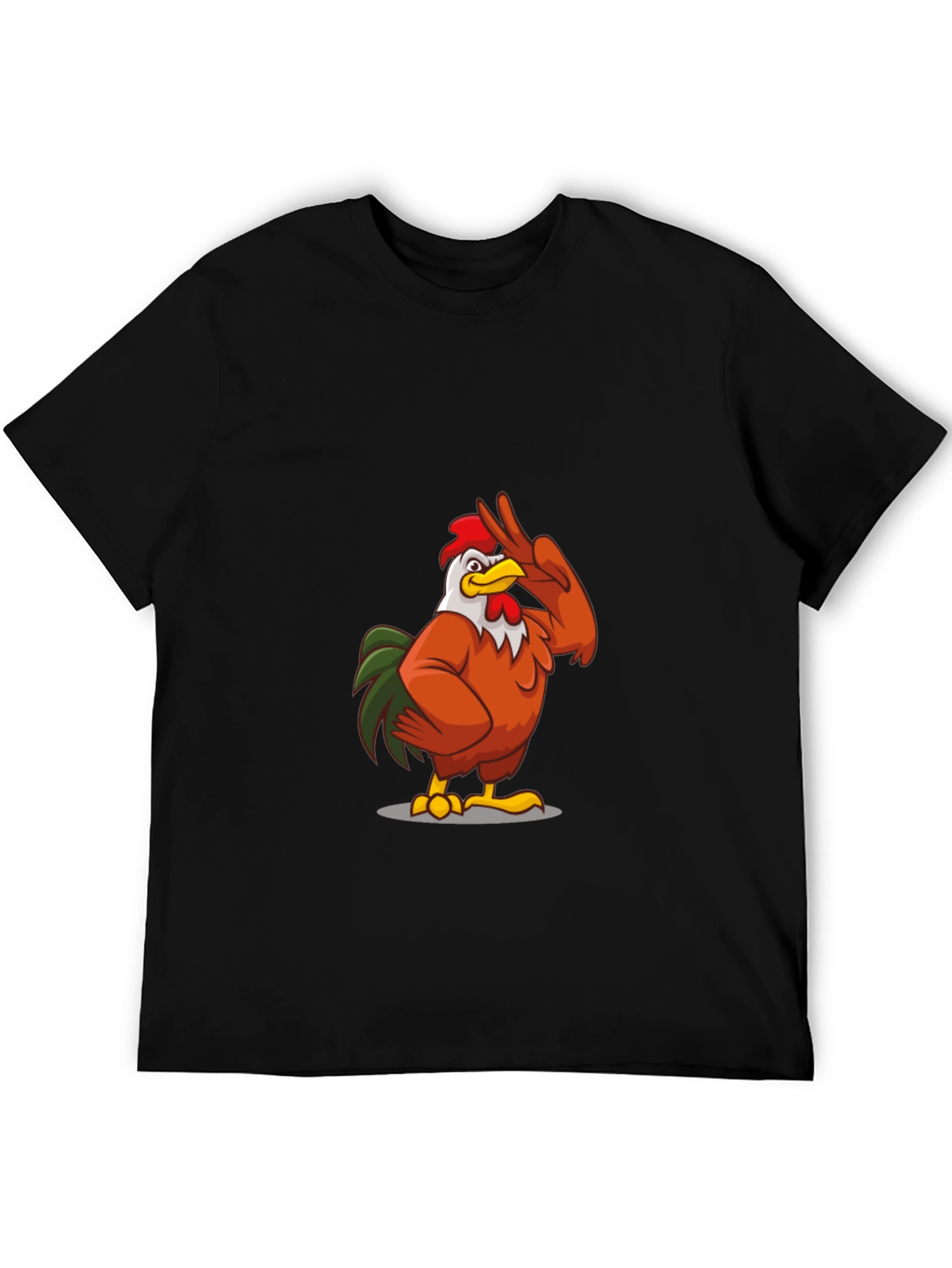 Cool Chicken Graphic Tee - Casual Black T-Shirt