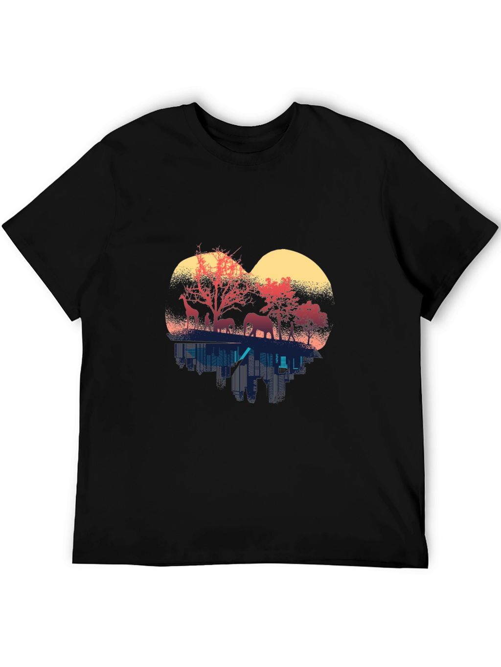 Wildlife Silhouette Mens T-Shirt