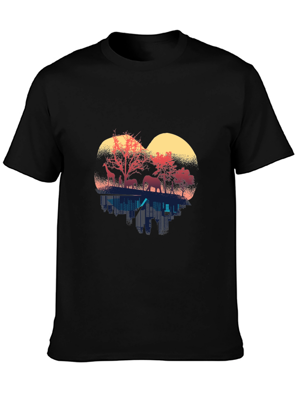 Wildlife Silhouette Mens T-Shirt