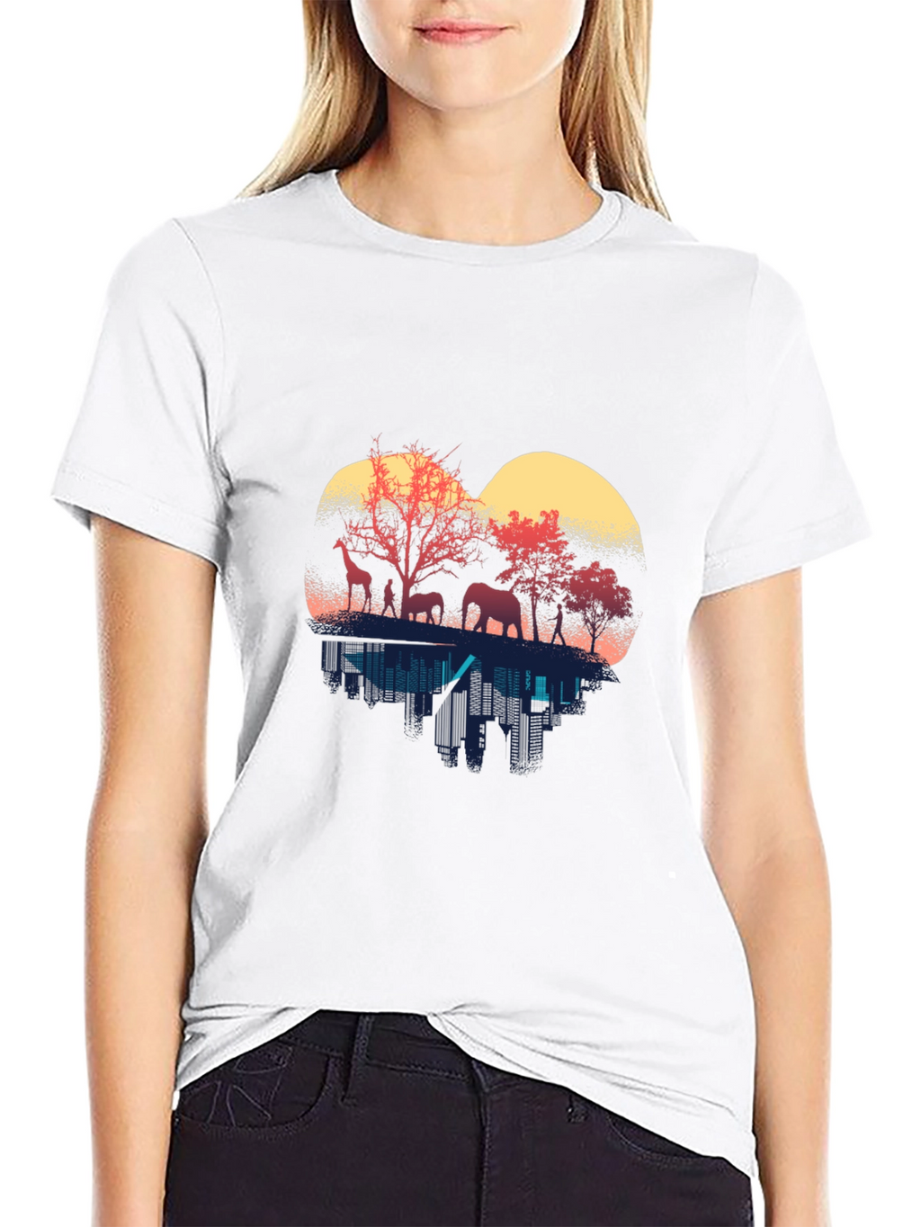 Wildlife Silhouette Mens T-Shirt