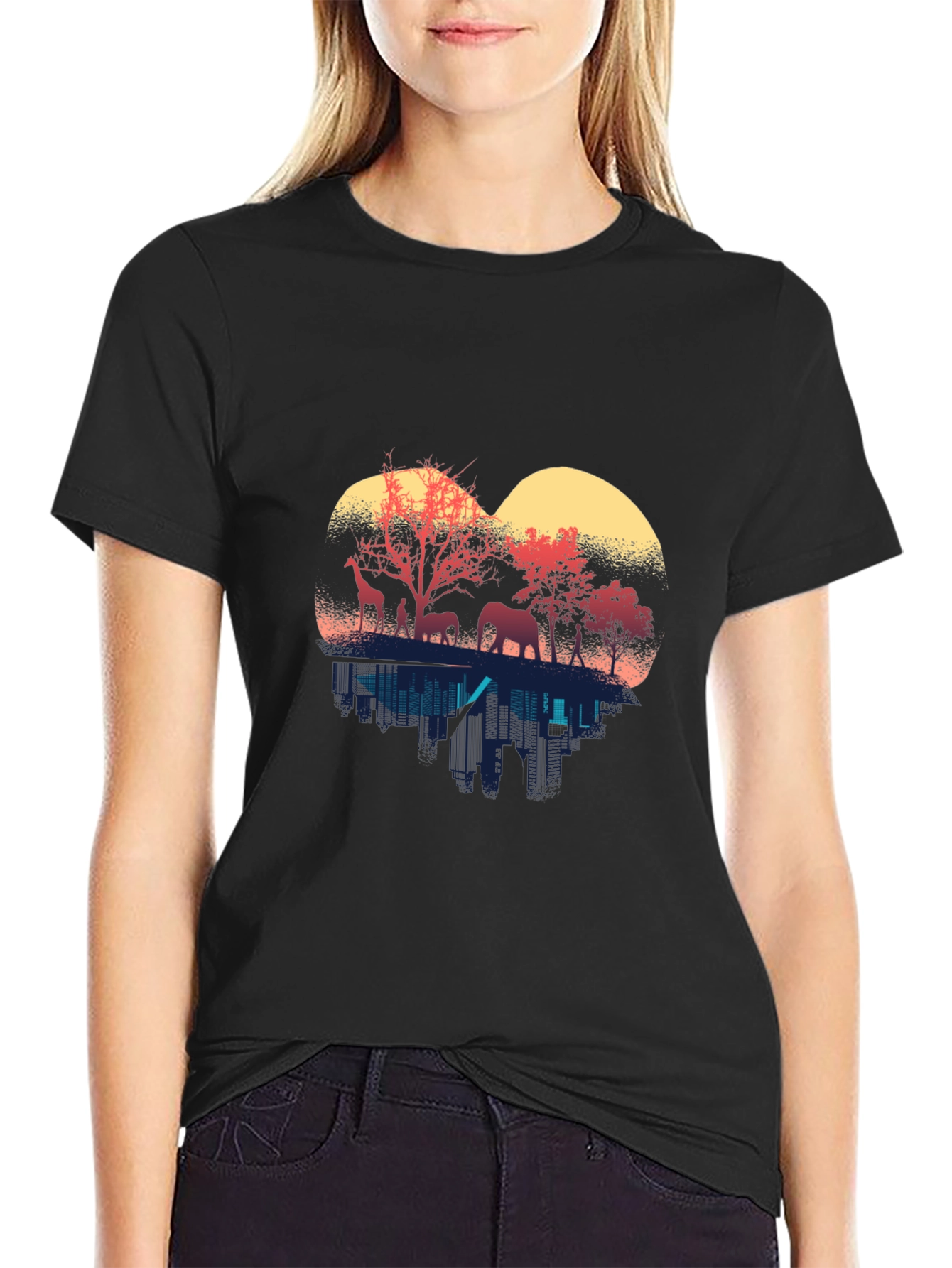 Wildlife Silhouette Mens T-Shirt
