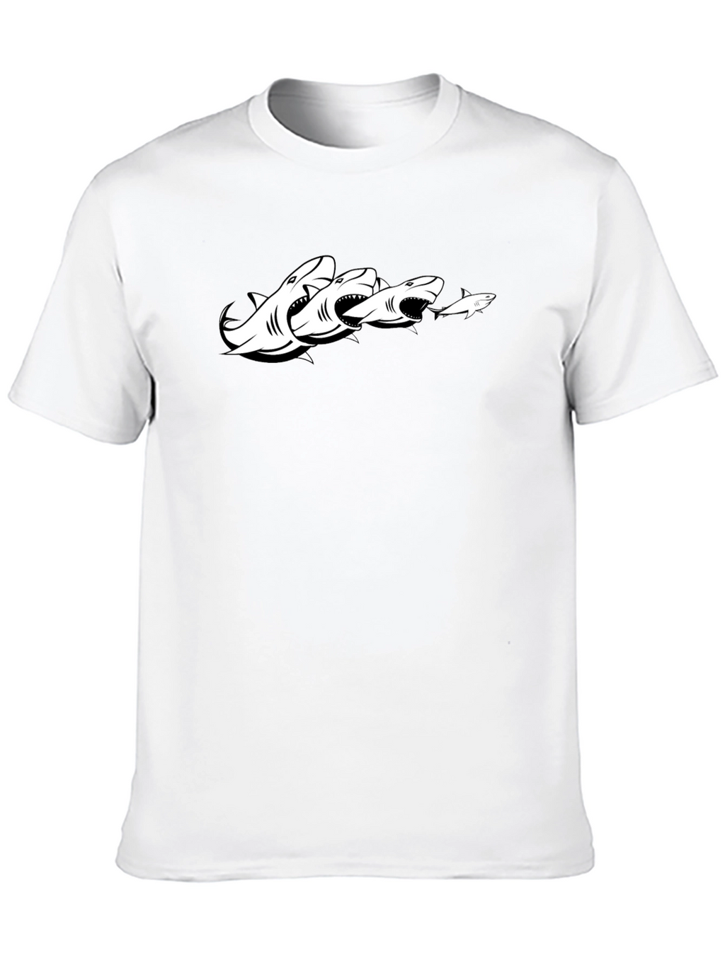 Shark Chain Graphic Tee - Black