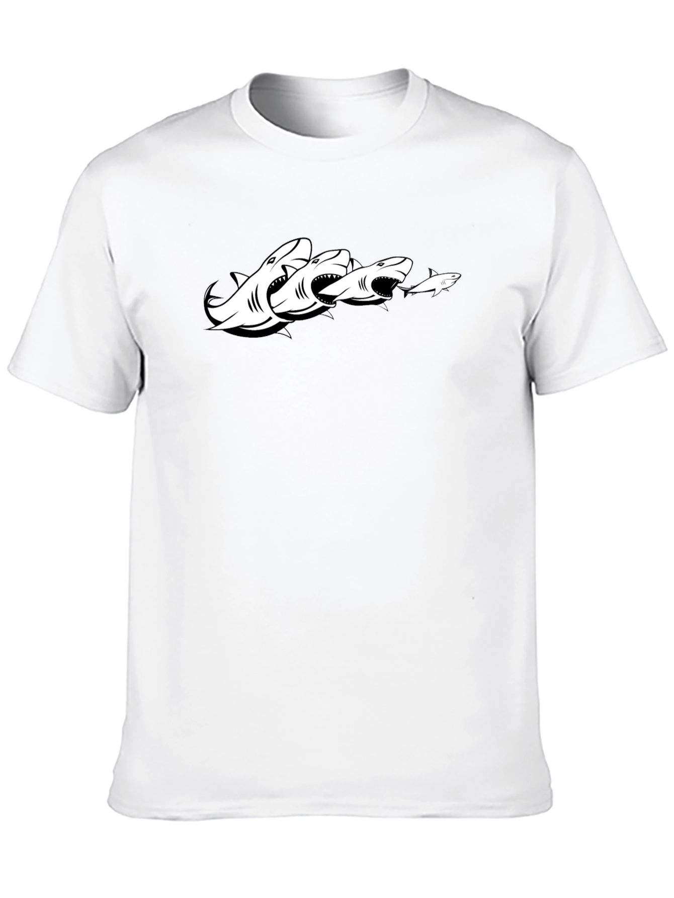 Shark Chain Graphic Tee - Black