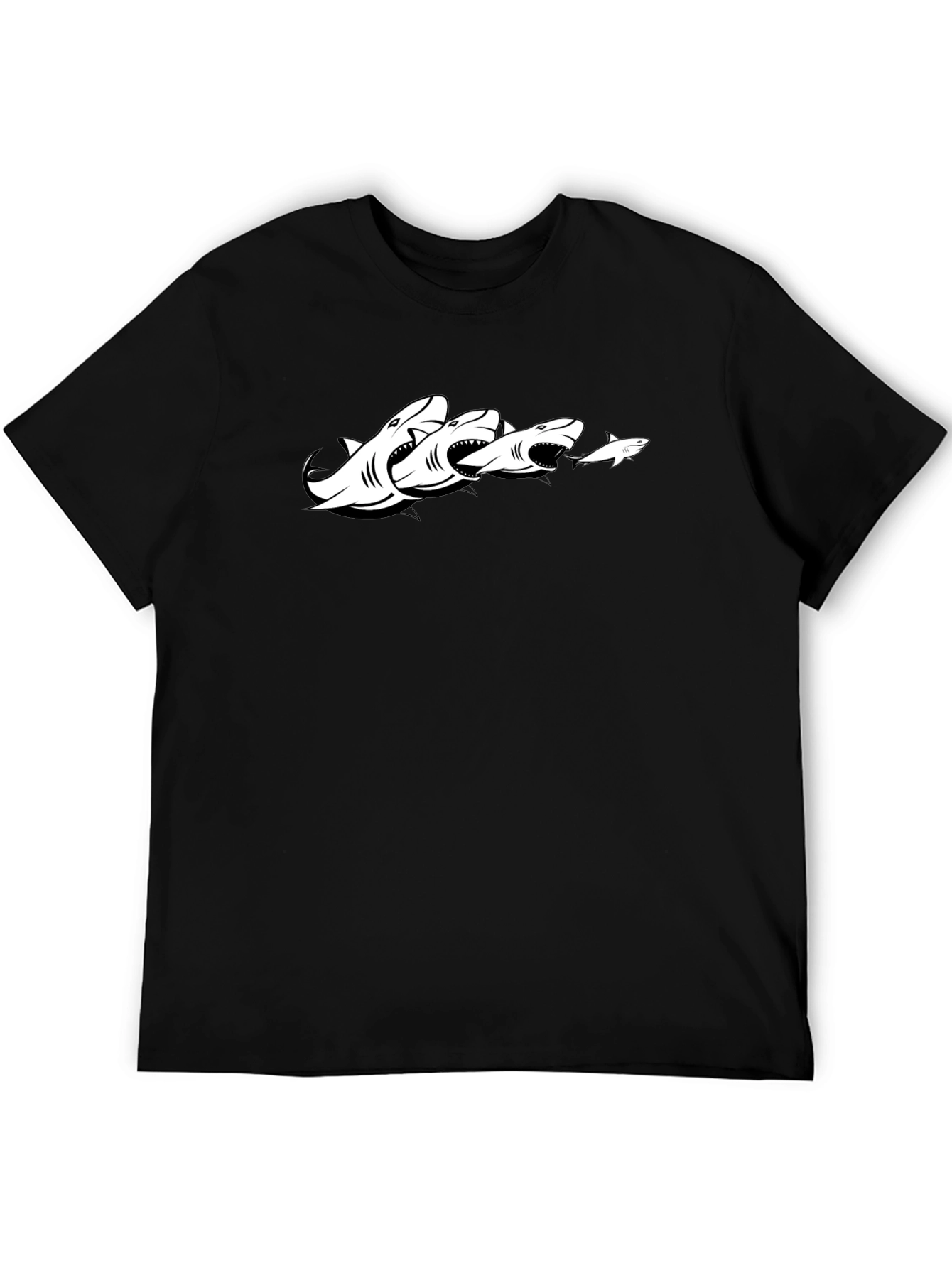 Shark Chain Graphic Tee - Black