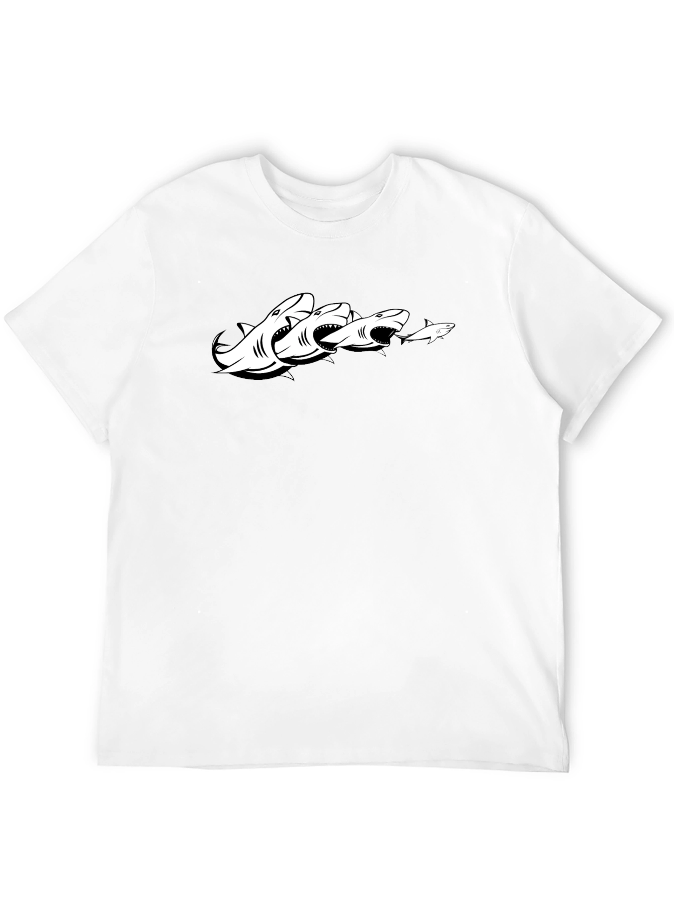 Shark Chain Graphic Tee - Black