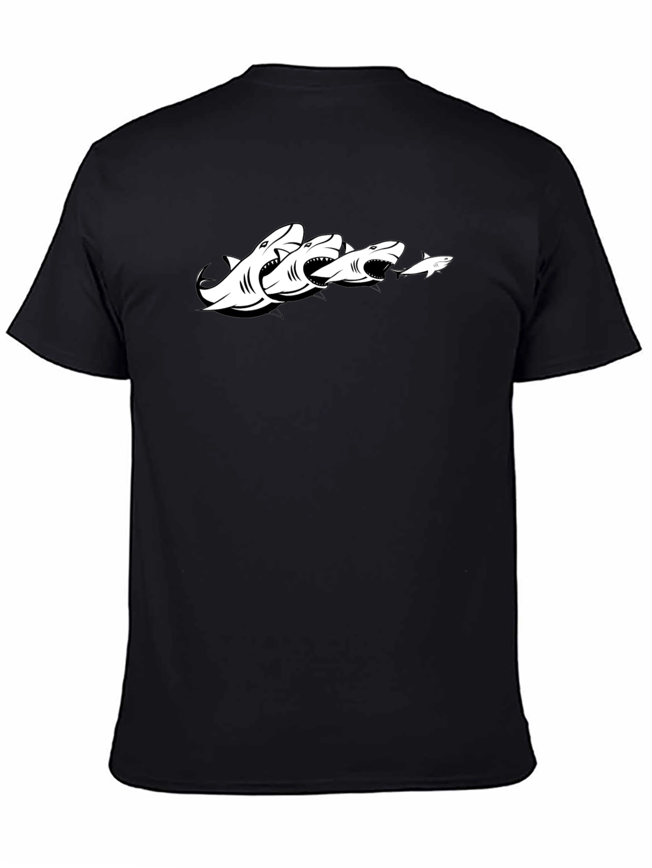 Shark Chain Graphic Tee - Black