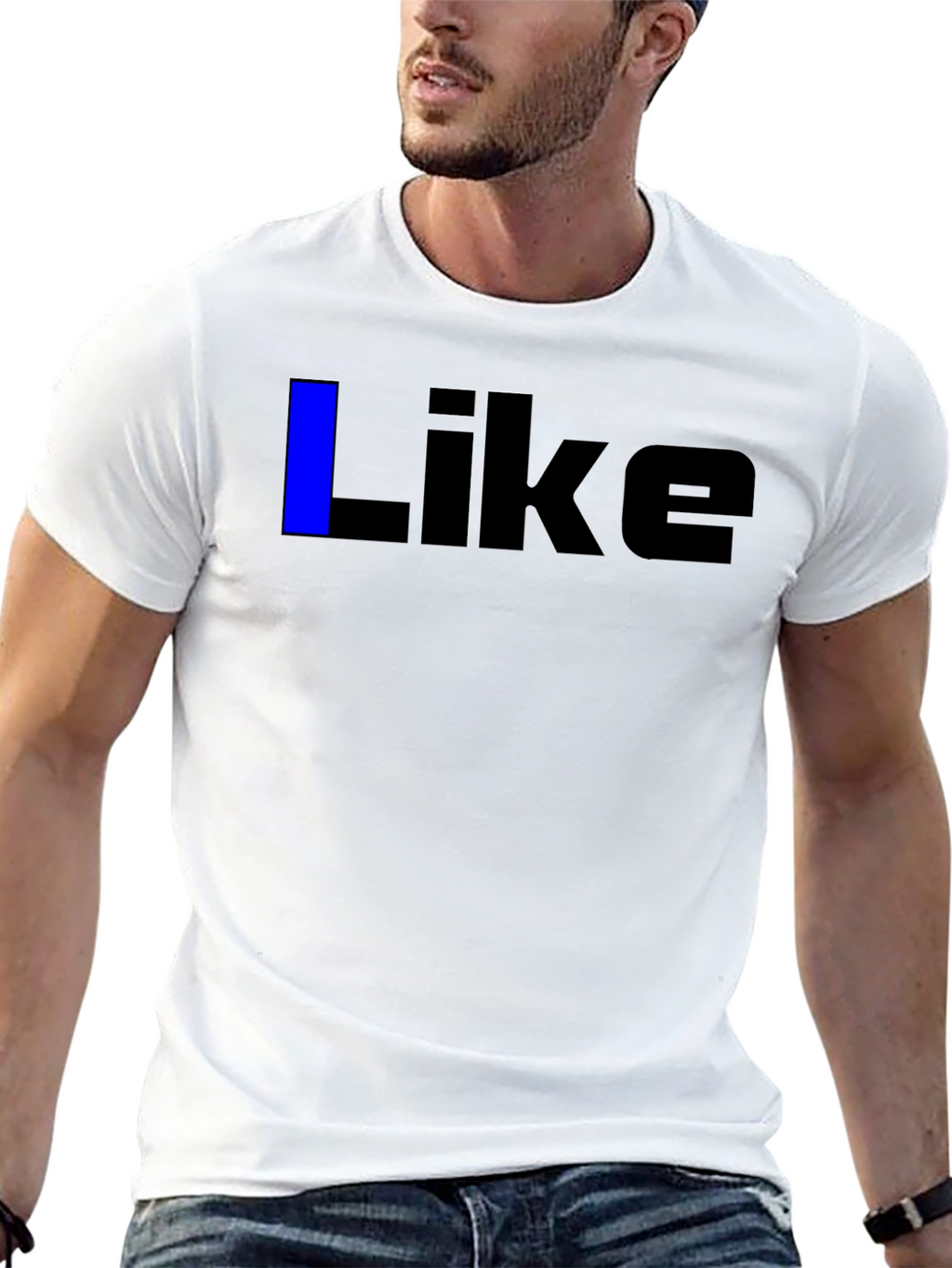 Mens Black Like Graphic Tee - Casual Wear