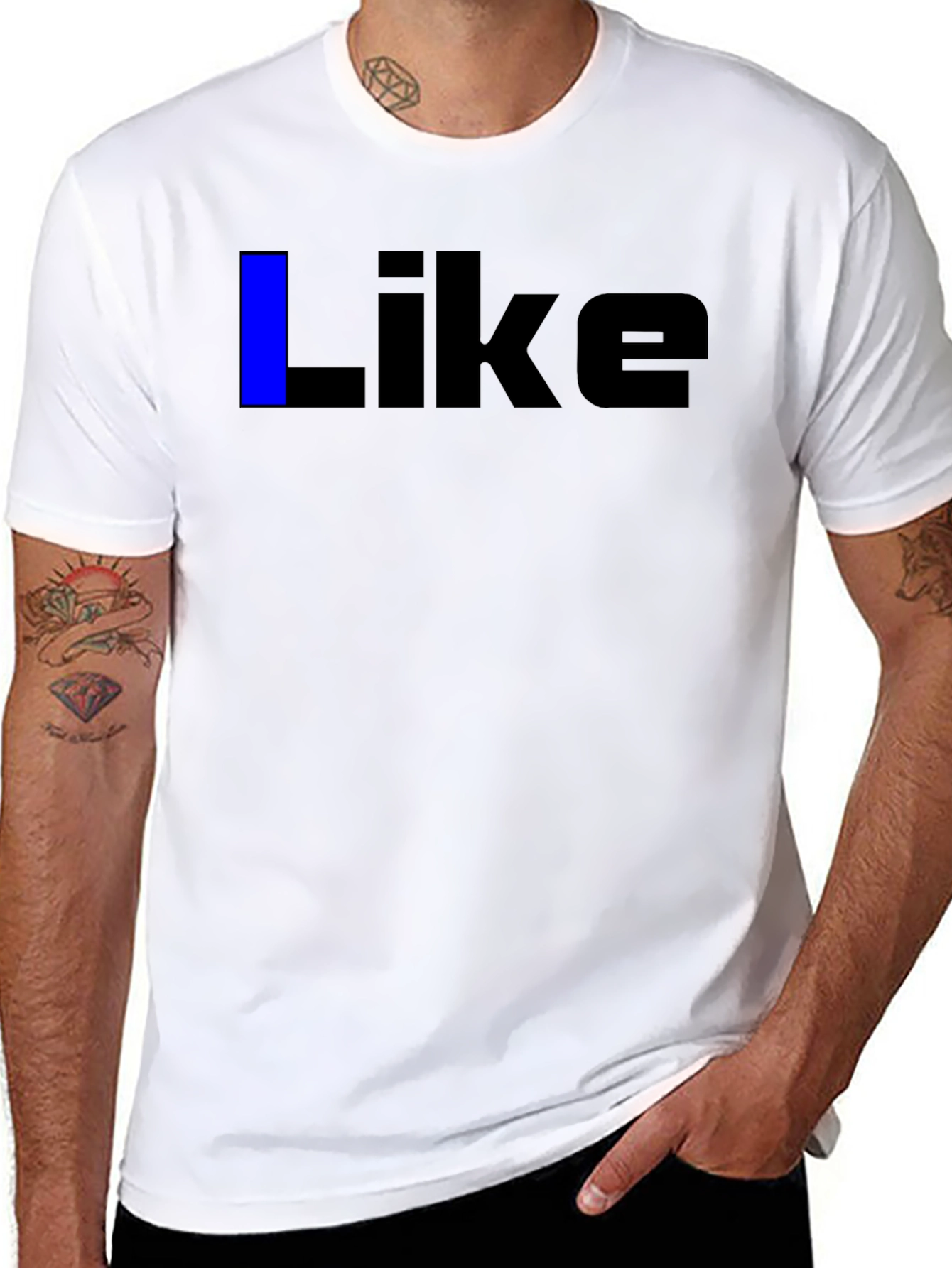Mens Black Like Graphic Tee - Casual Wear