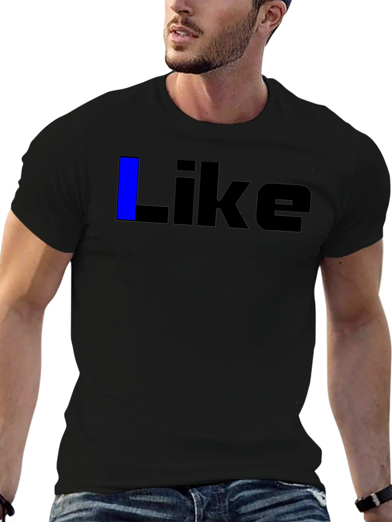 Mens Black Like Graphic Tee - Casual Wear