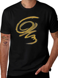 Abstract Brushstroke Graphic Black T-Shirt