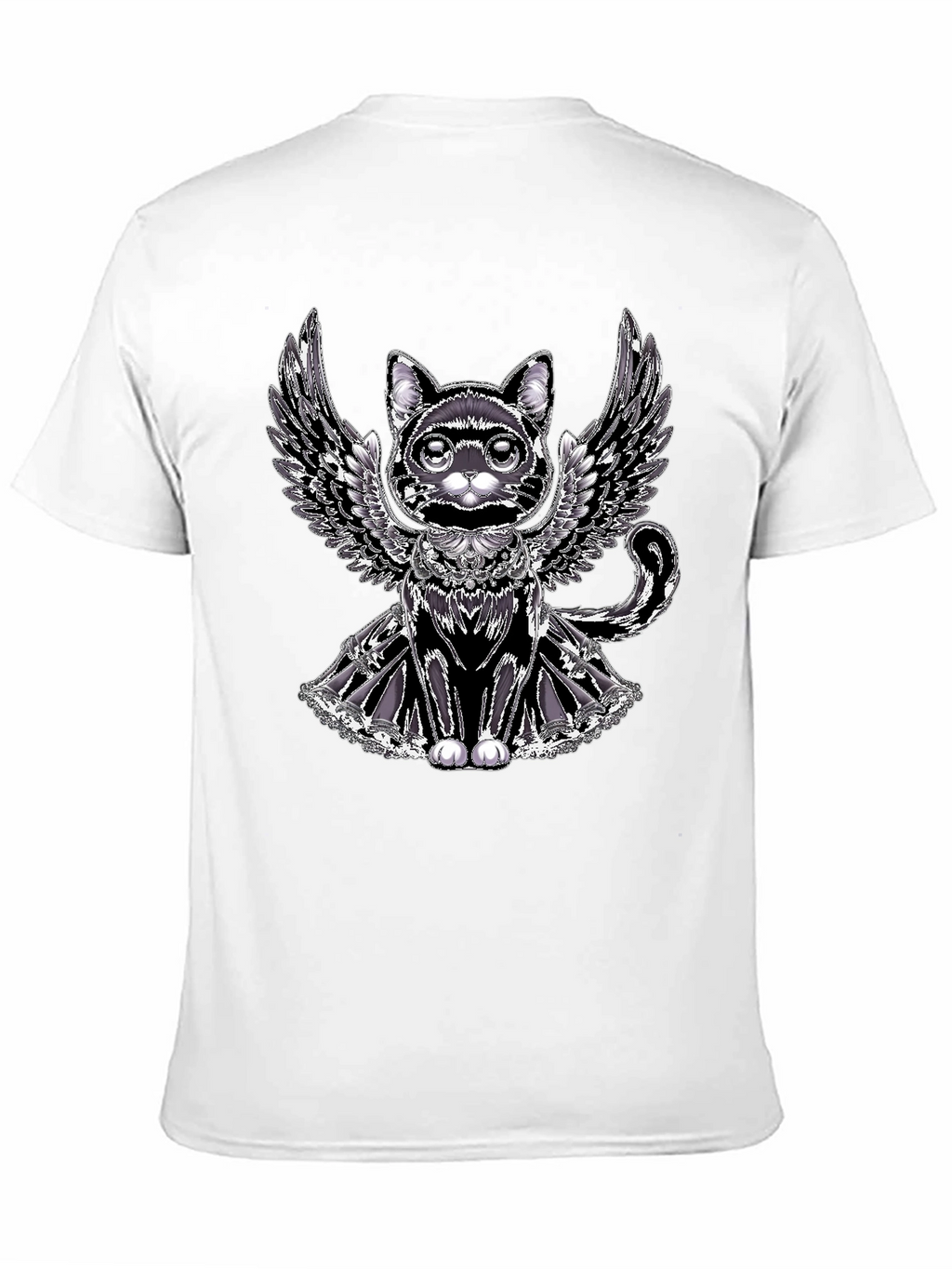 Winged Cat Graphic Tee - Unique Design