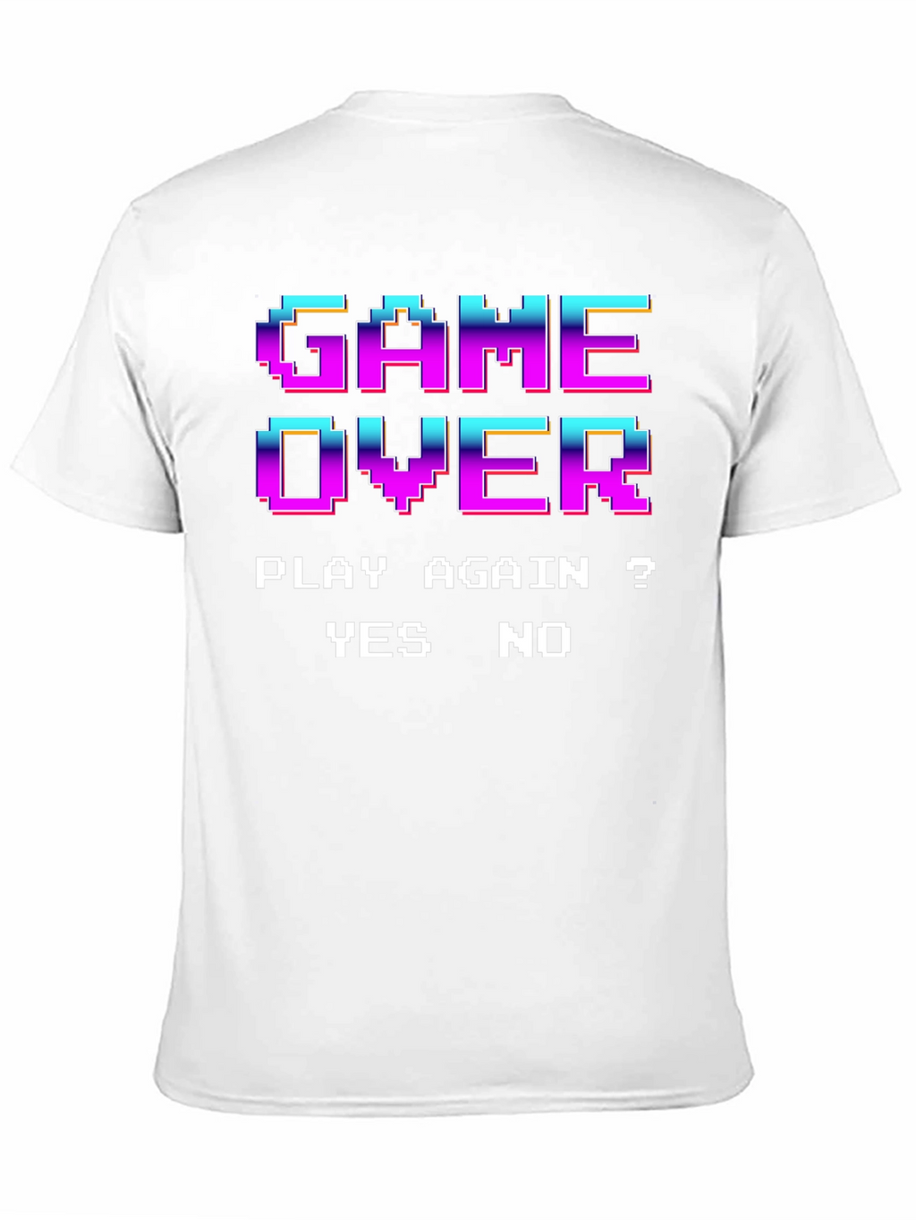 Retro Game Over Pixel Art T-Shirt - Play Again?