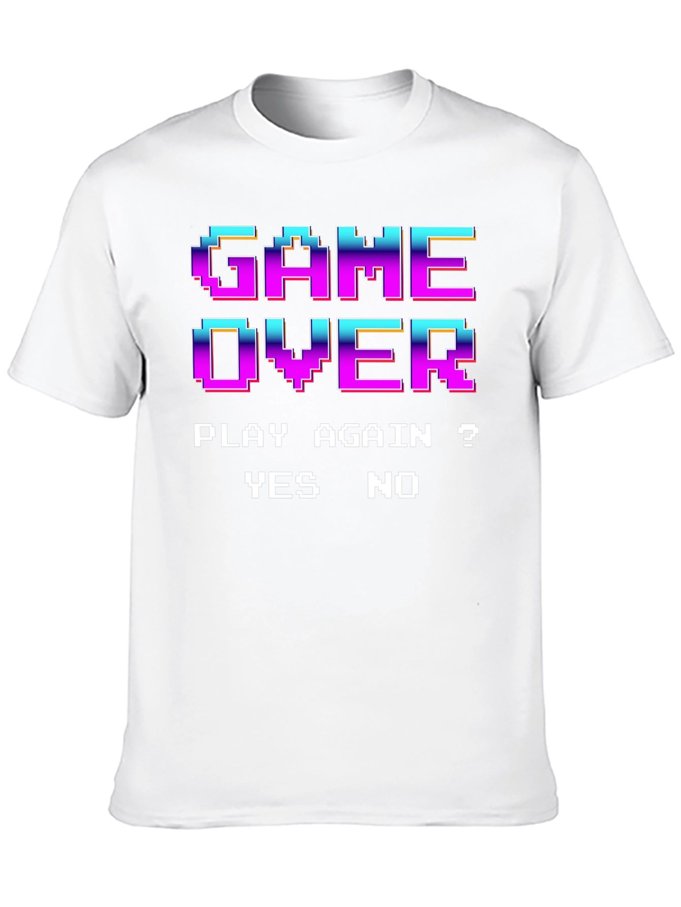 Retro Game Over Pixel Art T-Shirt - Play Again?