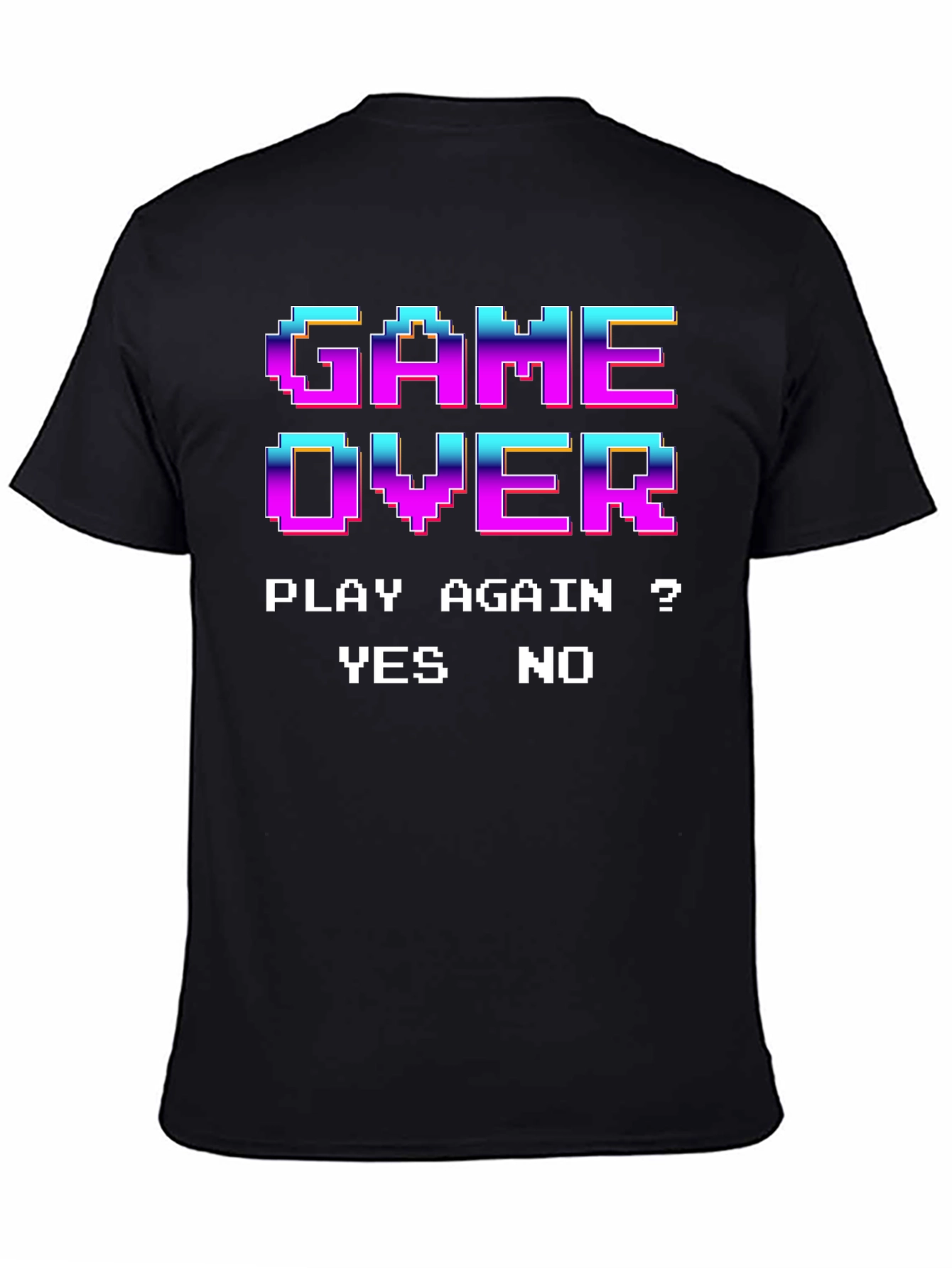 Retro Game Over Pixel Art T-Shirt - Play Again?
