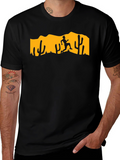 Desert Runner Graphic Tee - Black Cotton T-Shirt