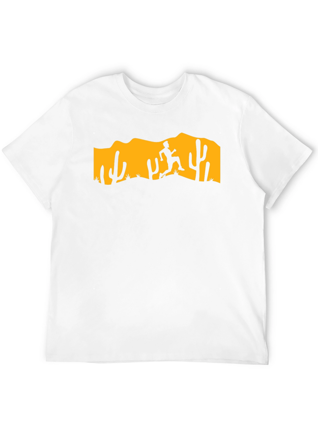 Desert Runner Graphic Tee - Black Cotton T-Shirt