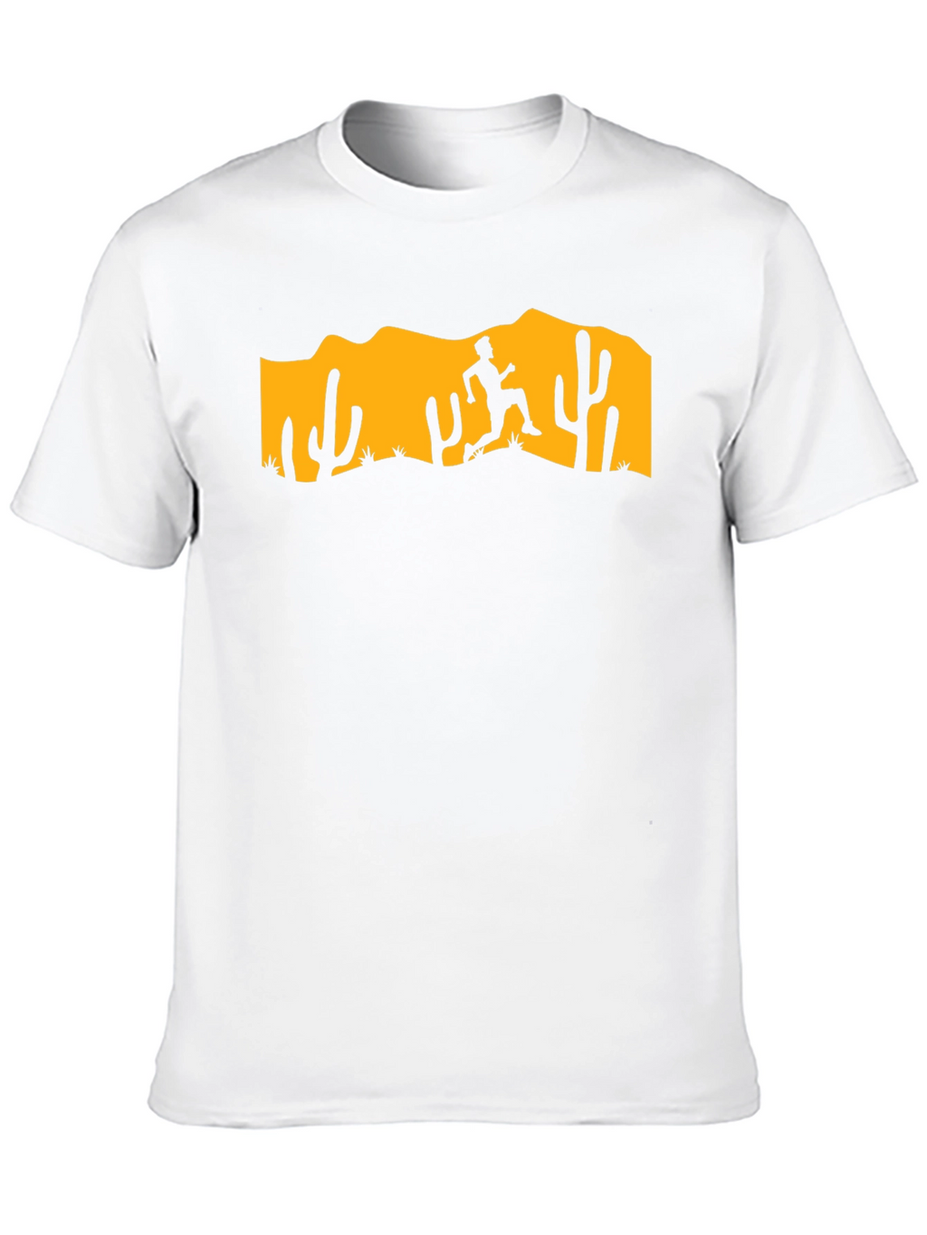 Desert Runner Graphic Tee - Black Cotton T-Shirt