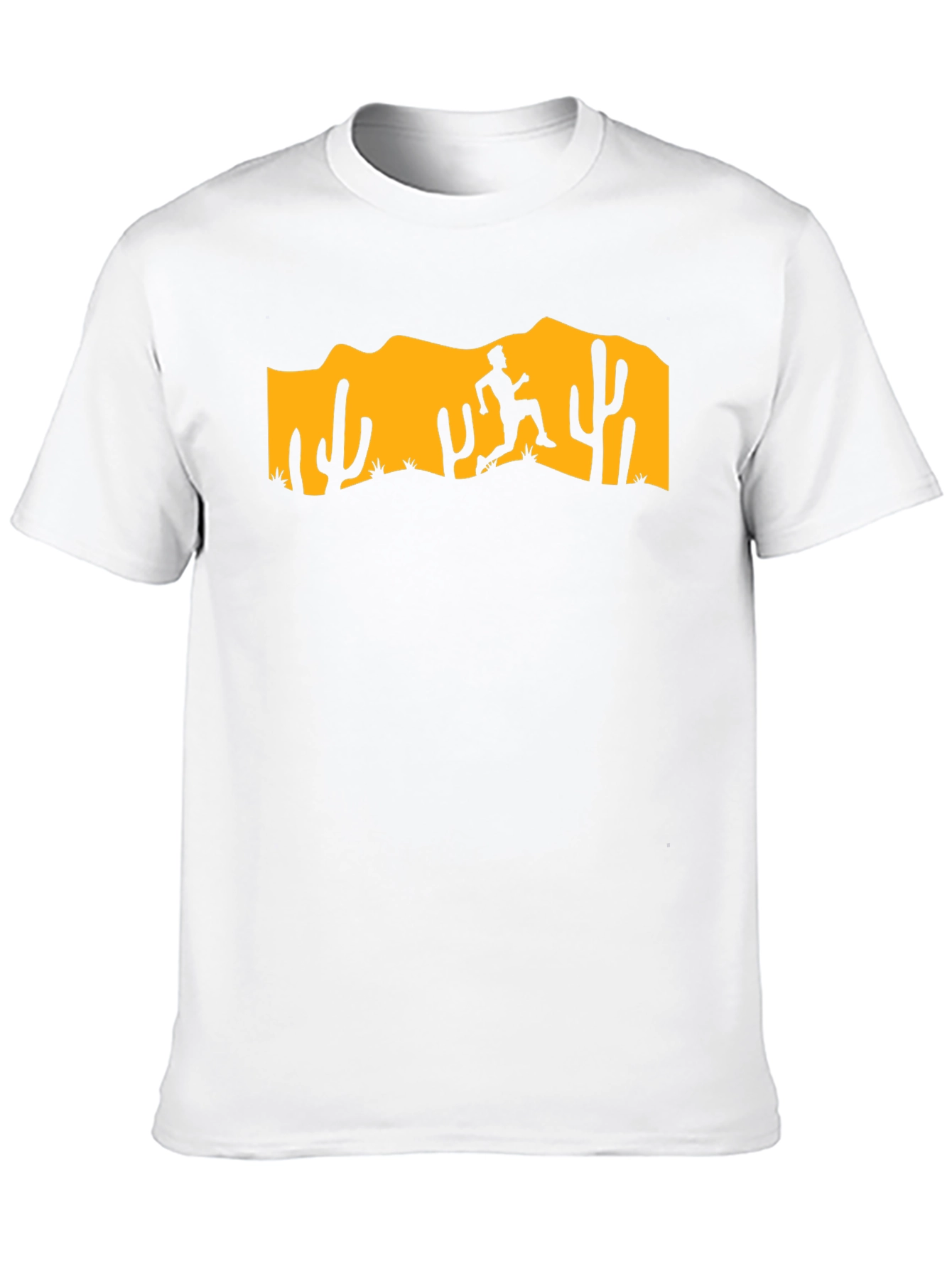 Desert Runner Graphic Tee - Black Cotton T-Shirt