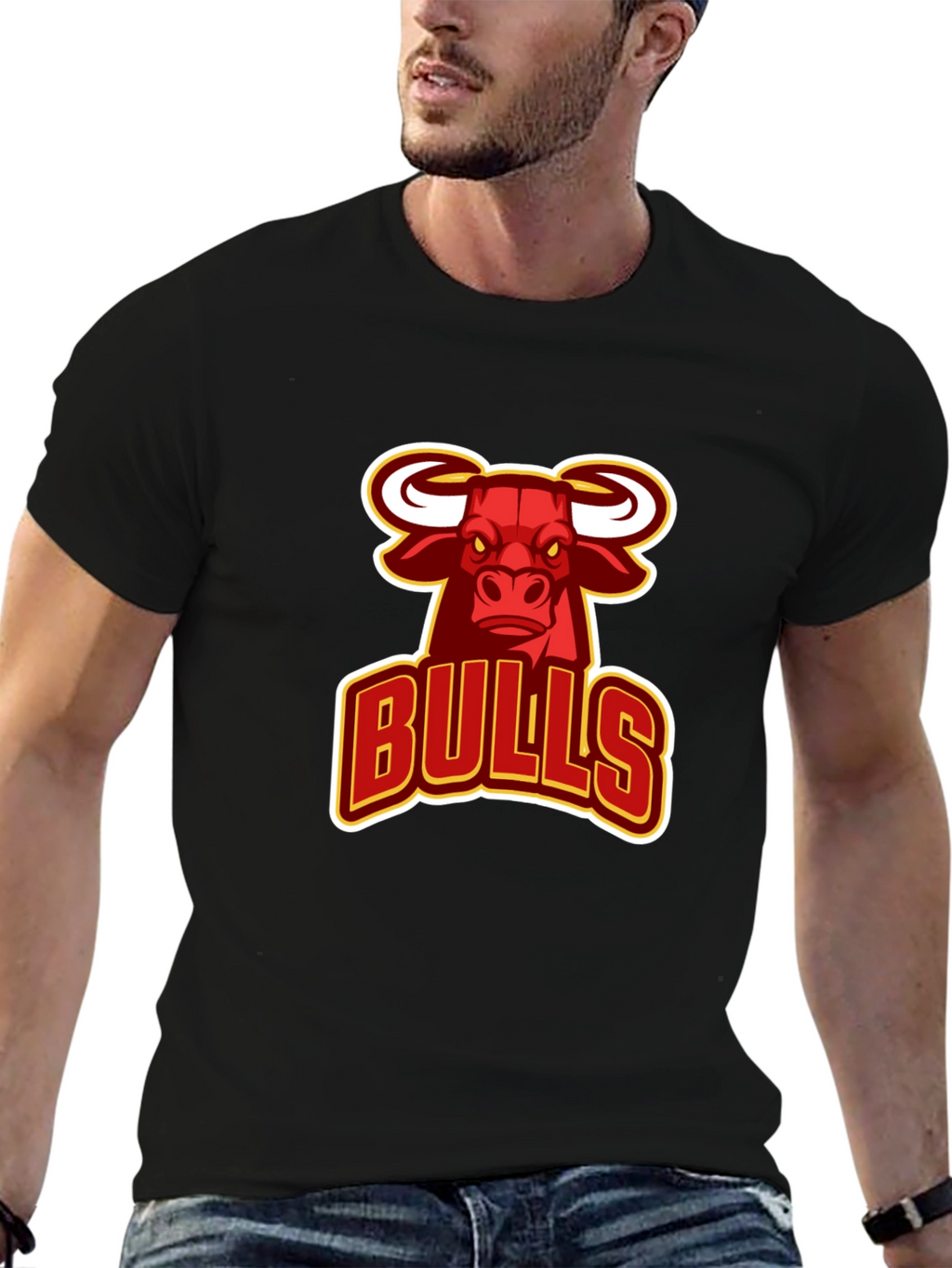 Chicago Bulls Graphic Print Black T-Shirt