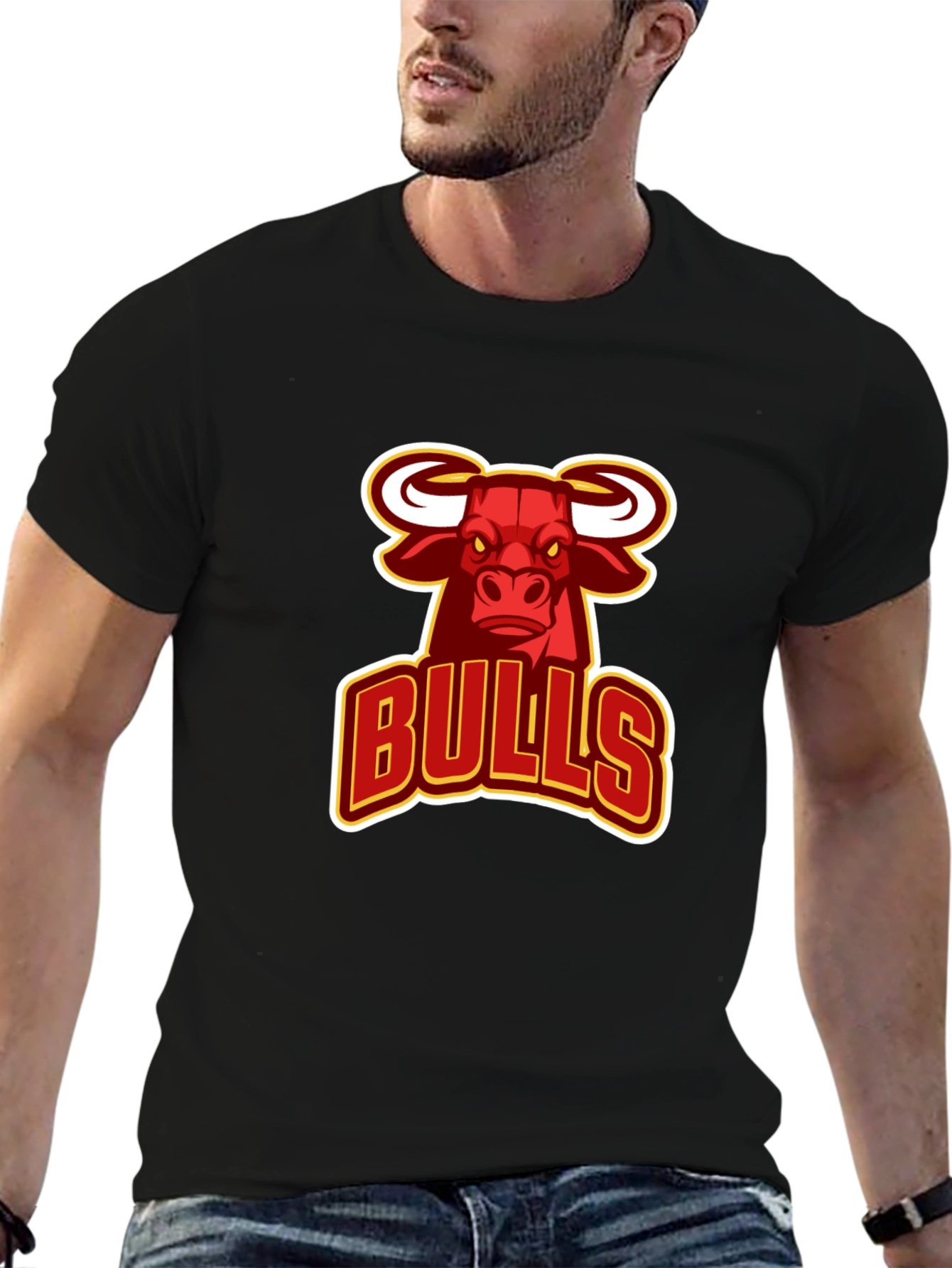 Chicago Bulls Graphic Print Black T-Shirt