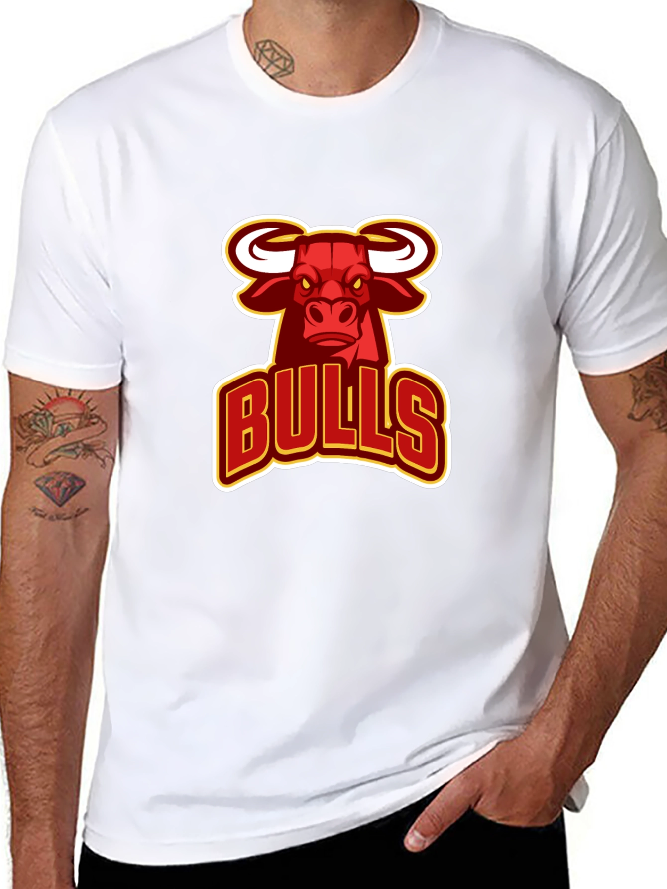 Chicago Bulls Graphic Print Black T-Shirt
