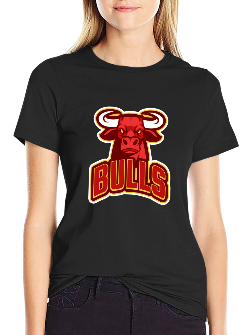 Chicago Bulls Graphic Print Black T-Shirt