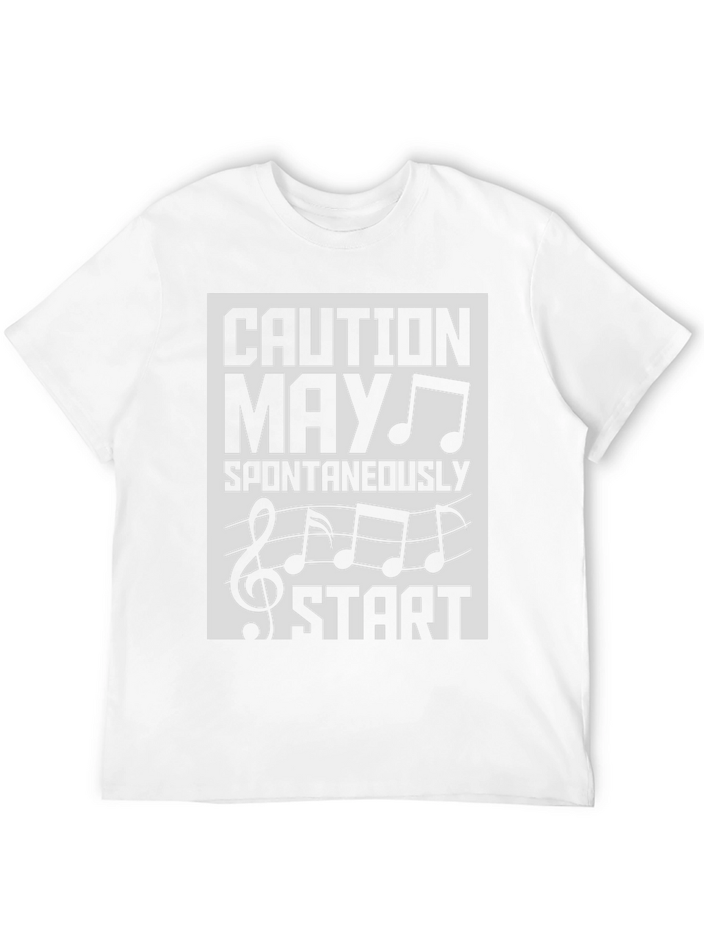 Caution May Spontaneously Start Music T-Shirt