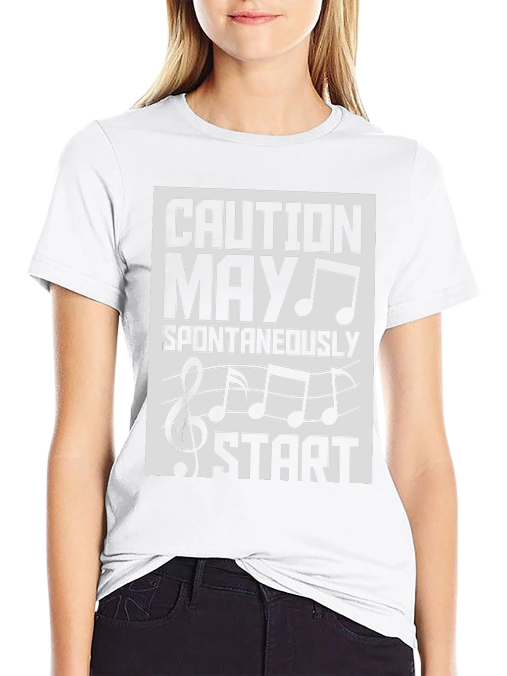 Caution May Spontaneously Start Music T-Shirt