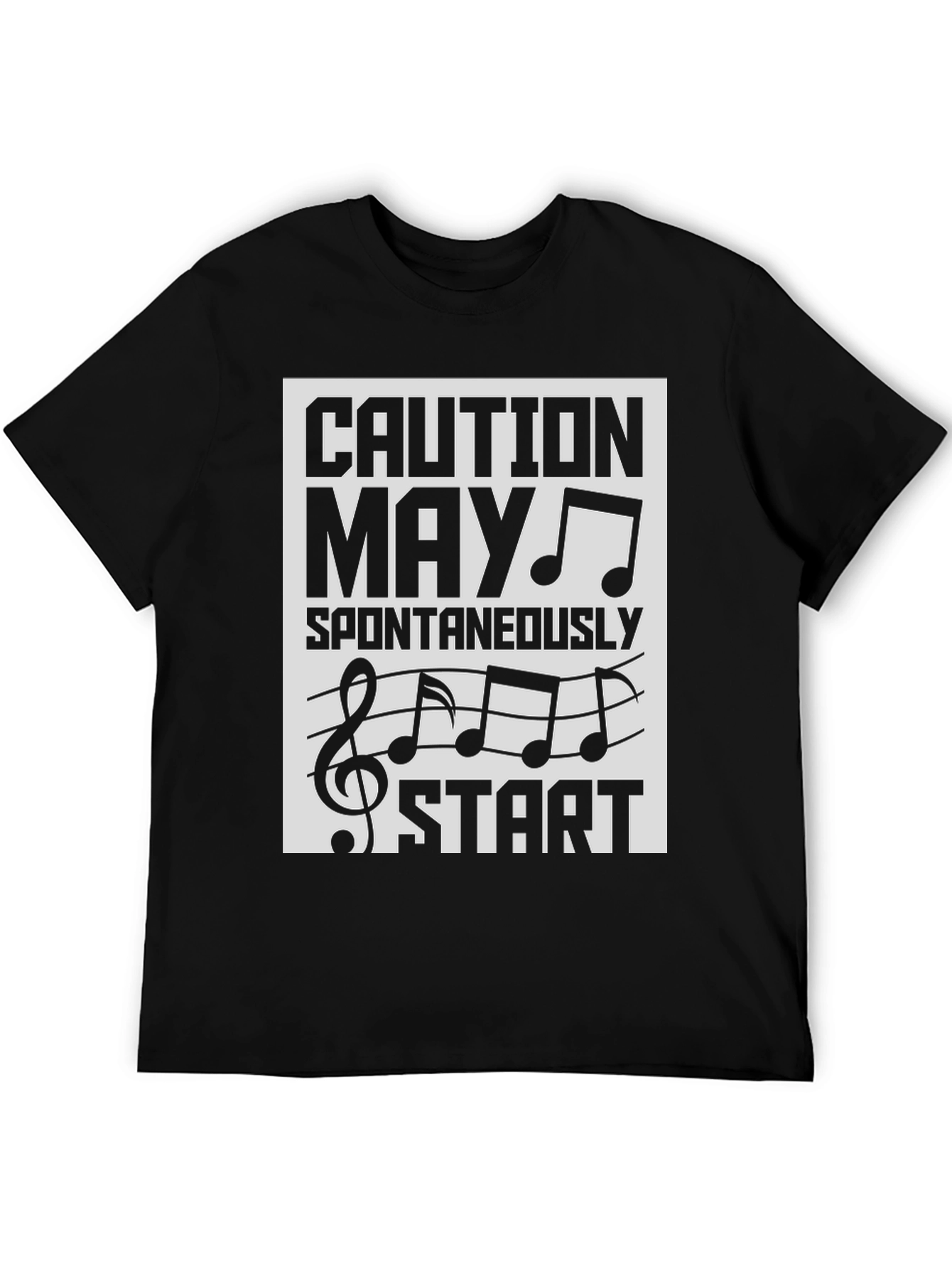 Caution May Spontaneously Start Music T-Shirt