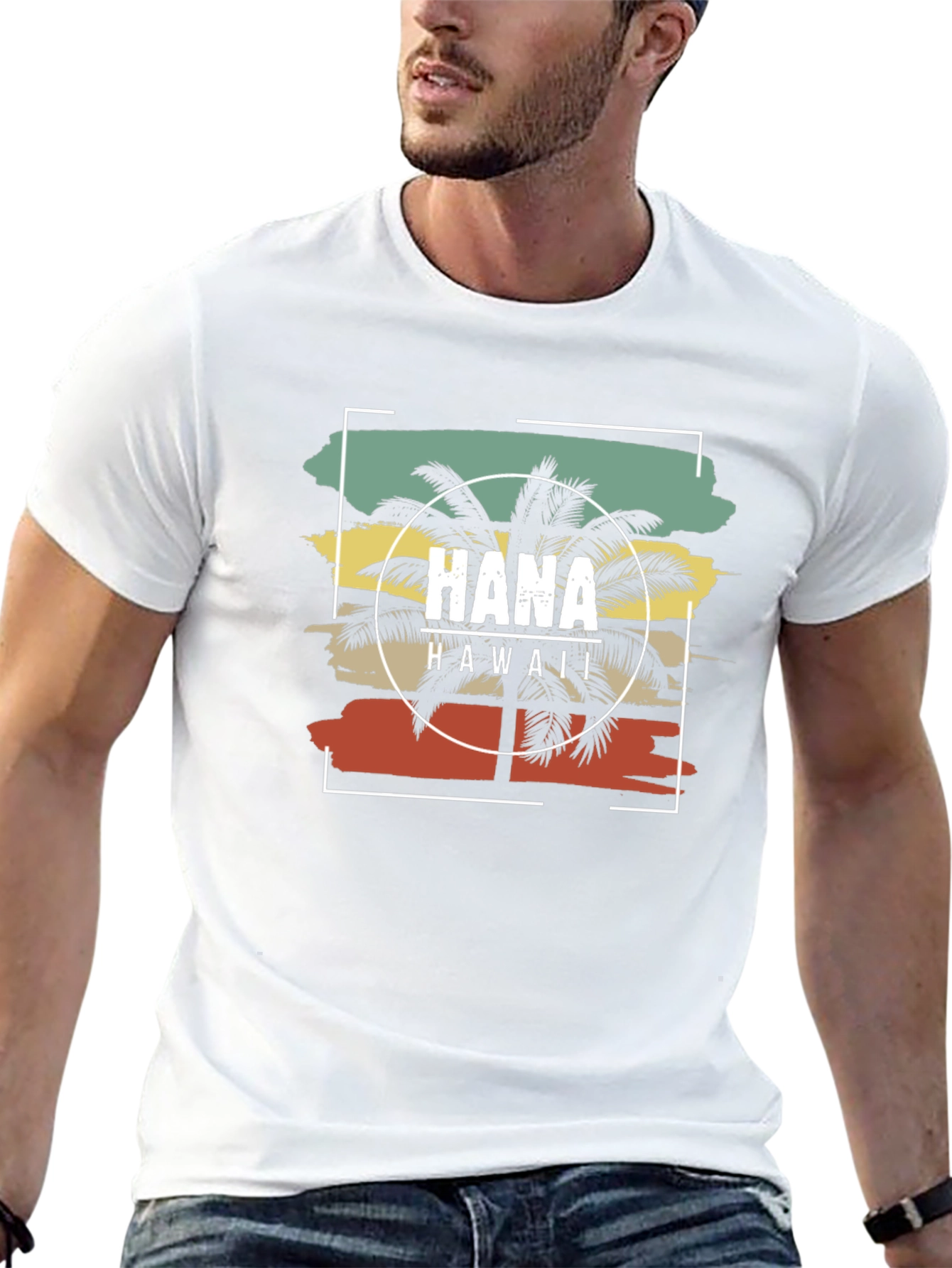 Hana Hawaii Palm Tree Graphic Tee - Black T-Shirt