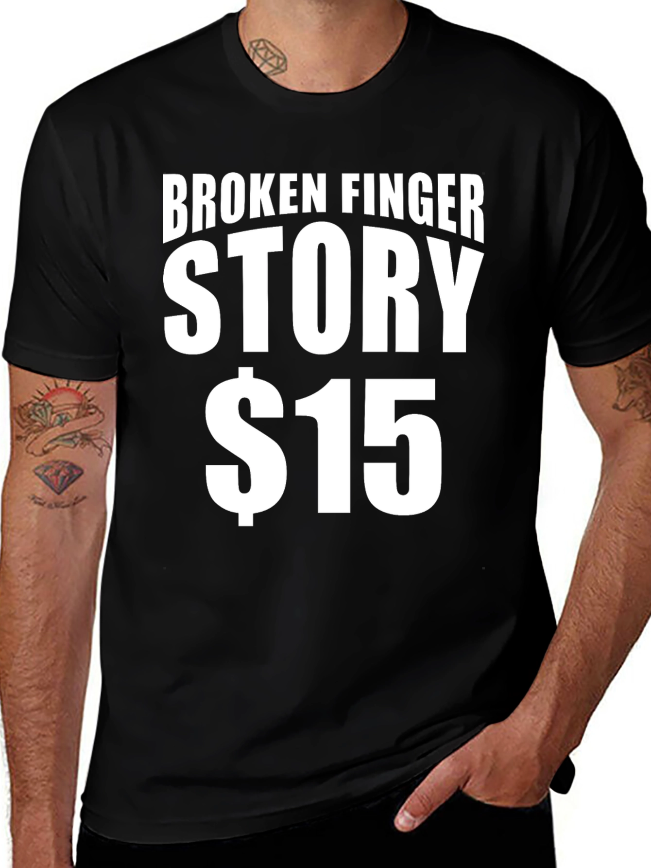 Broken Finger Story T-Shirt - Funny Novelty Tee