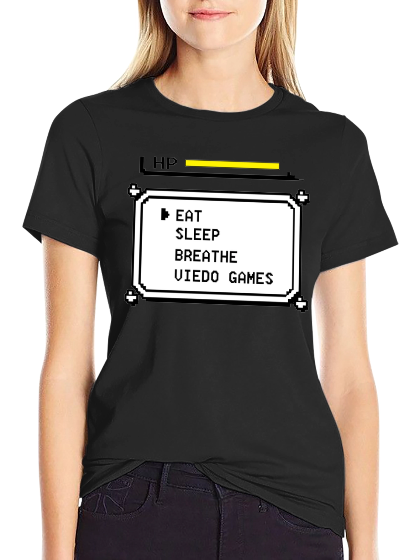 Gamer Life Stats T-Shirt - Eat Sleep Breathe Video Games