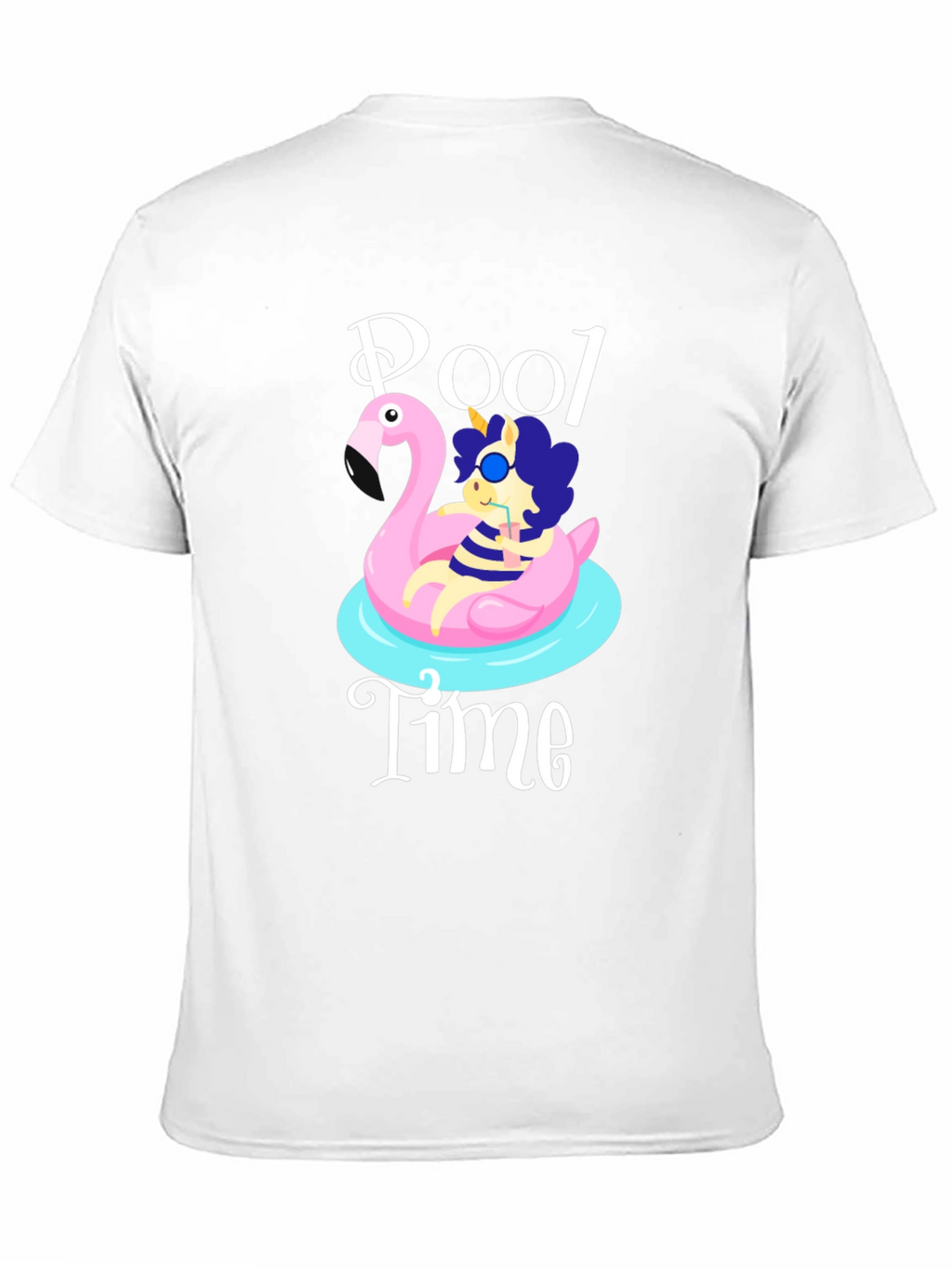 Pool Time Graphic T-Shirt - Flamingo Float Fun!