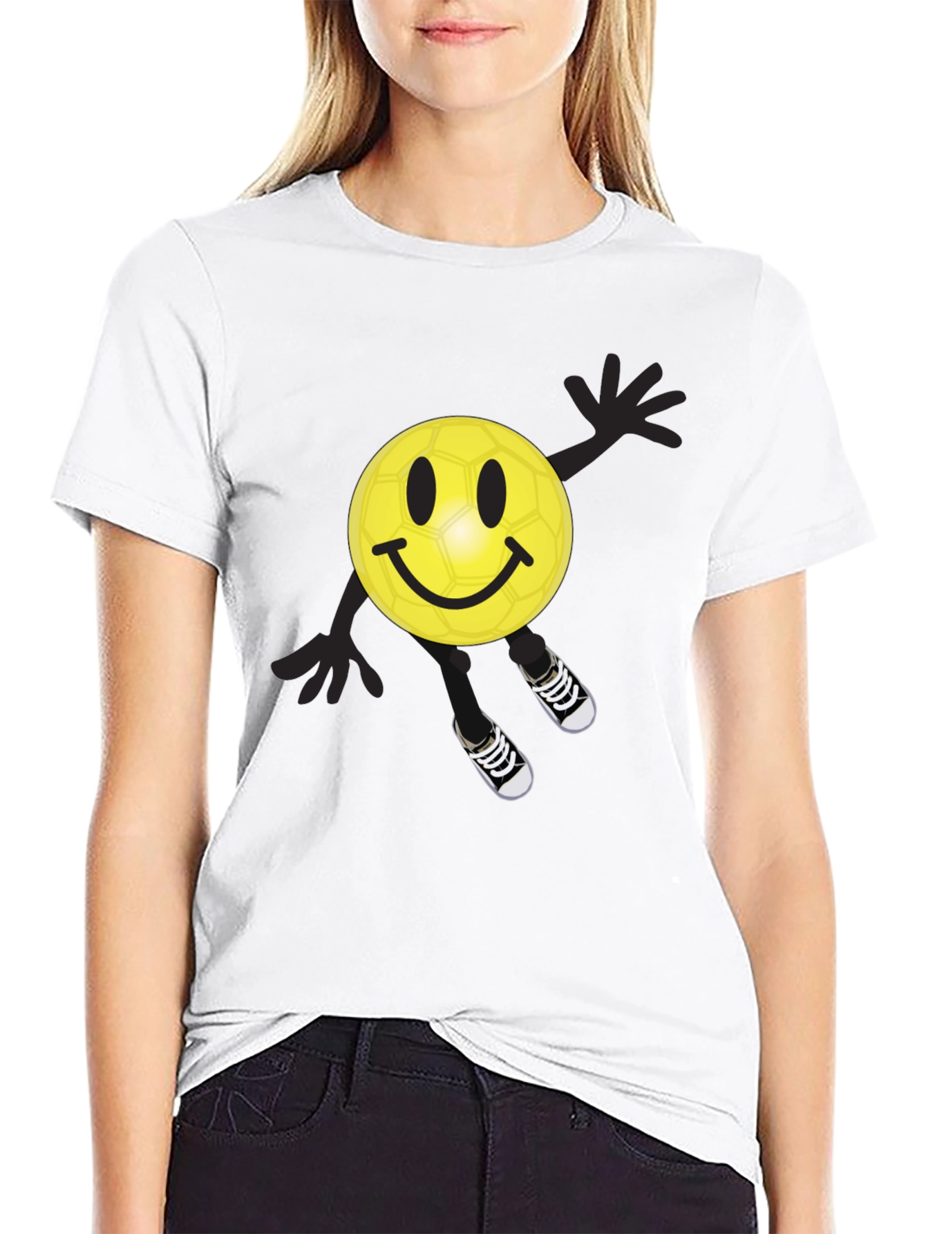 Smiley Face Soccer Ball T-Shirt