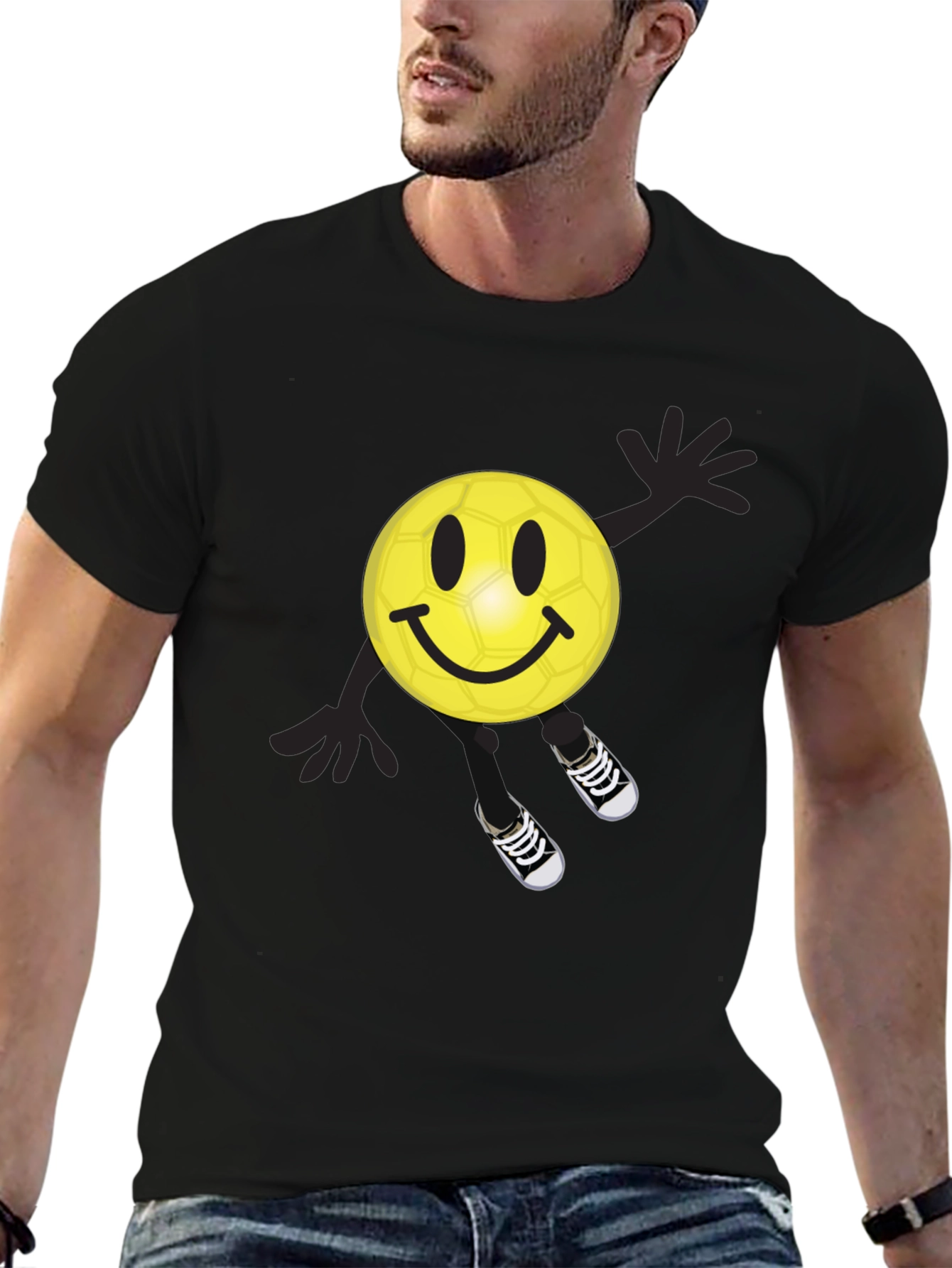 Smiley Face Soccer Ball T-Shirt