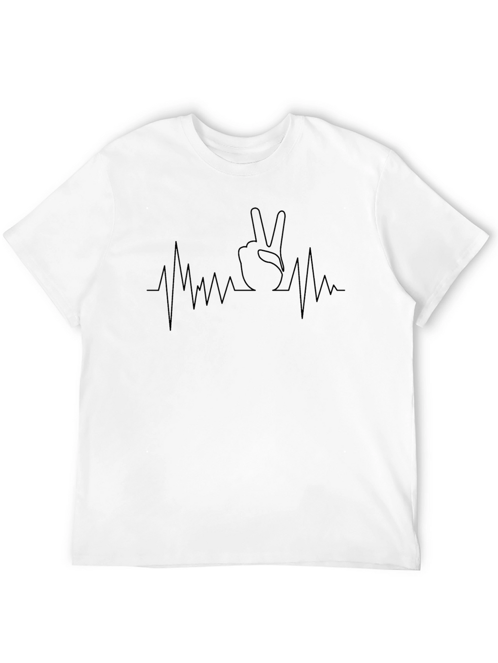 Peace Sign Heartbeat Graphic Tee