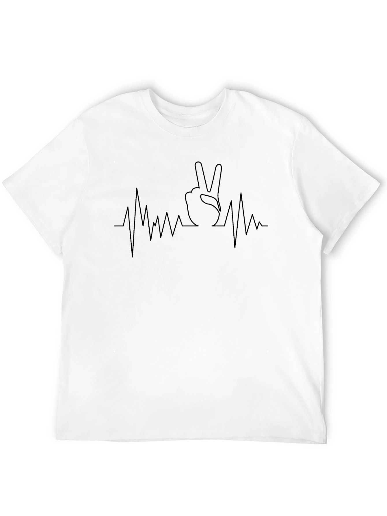Peace Sign Heartbeat Graphic Tee