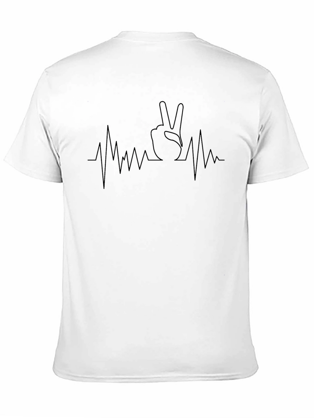 Peace Sign Heartbeat Graphic Tee