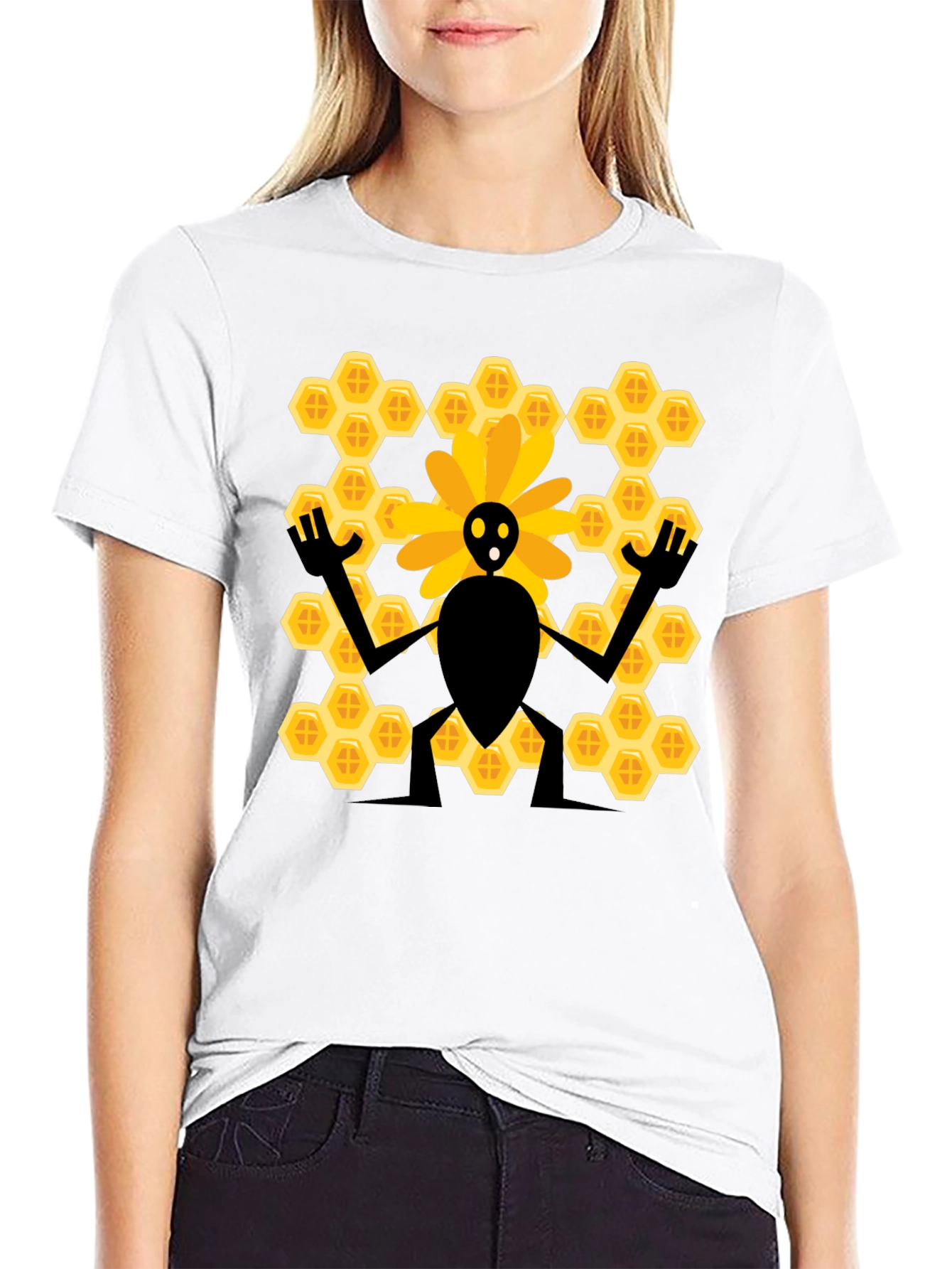 Bee & Honeycomb Graphic T-Shirt - Unisex