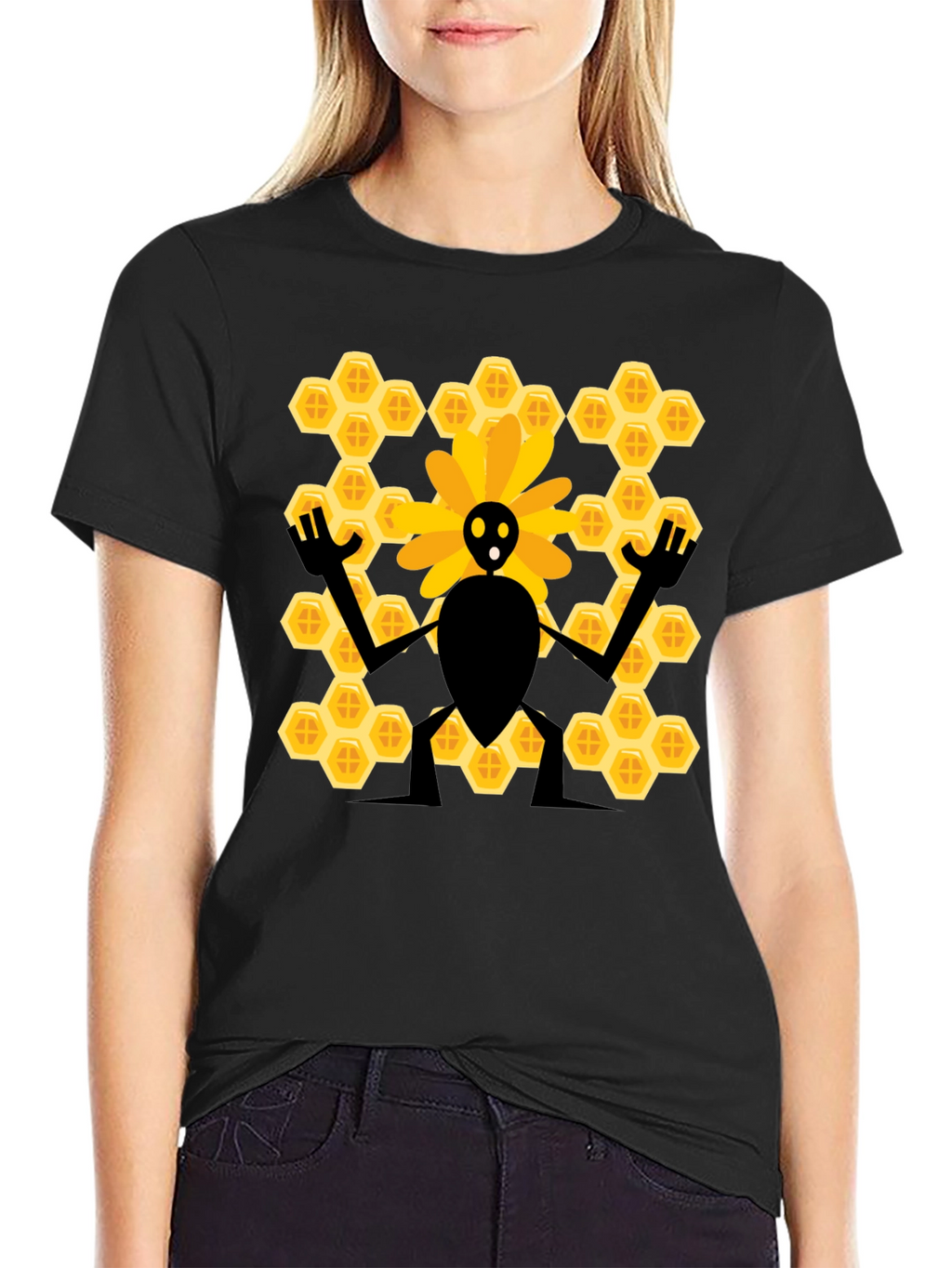 Bee & Honeycomb Graphic T-Shirt - Unisex
