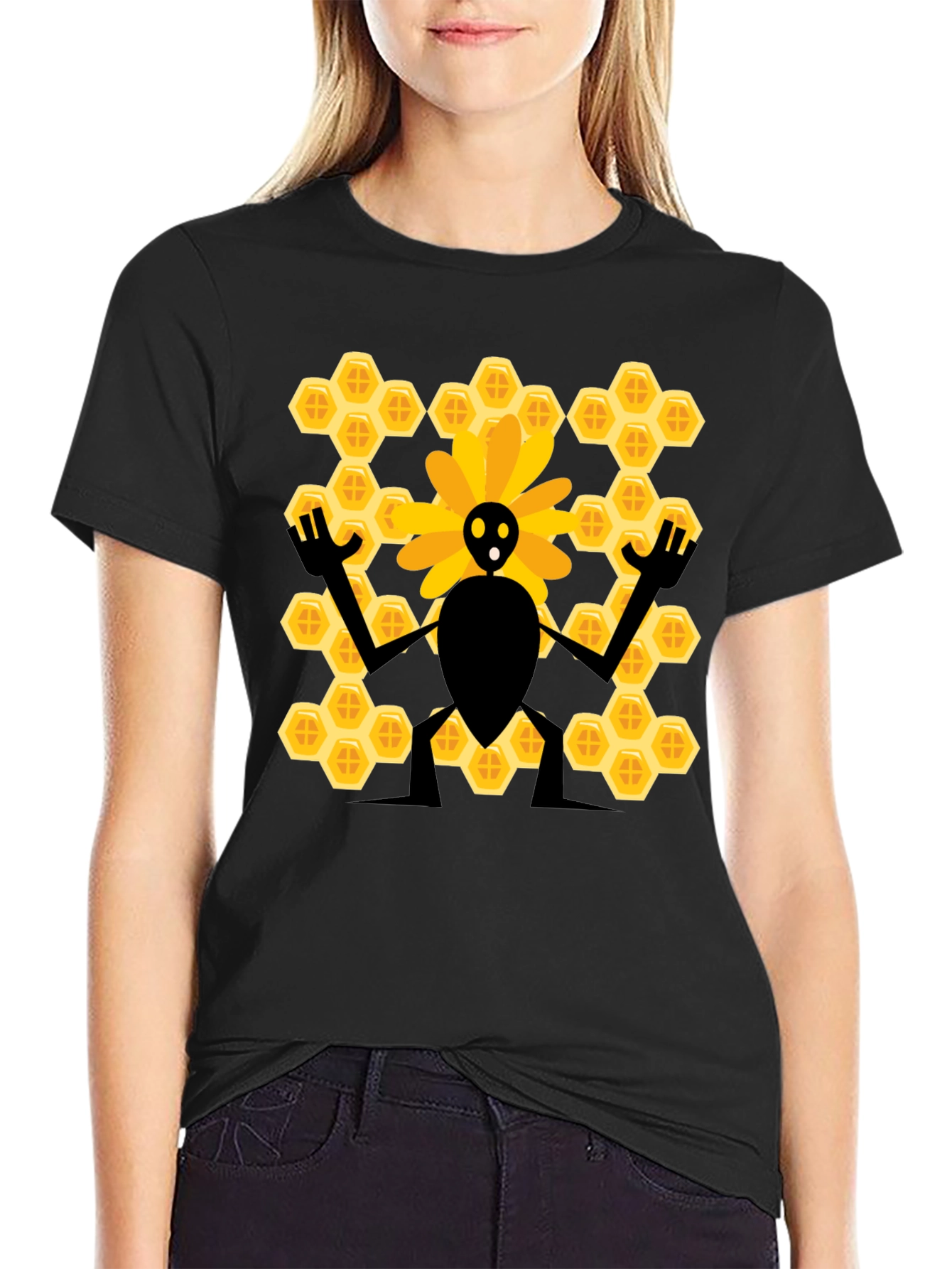 Bee & Honeycomb Graphic T-Shirt - Unisex