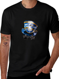 Funky Hat Graphic Black T-Shirt