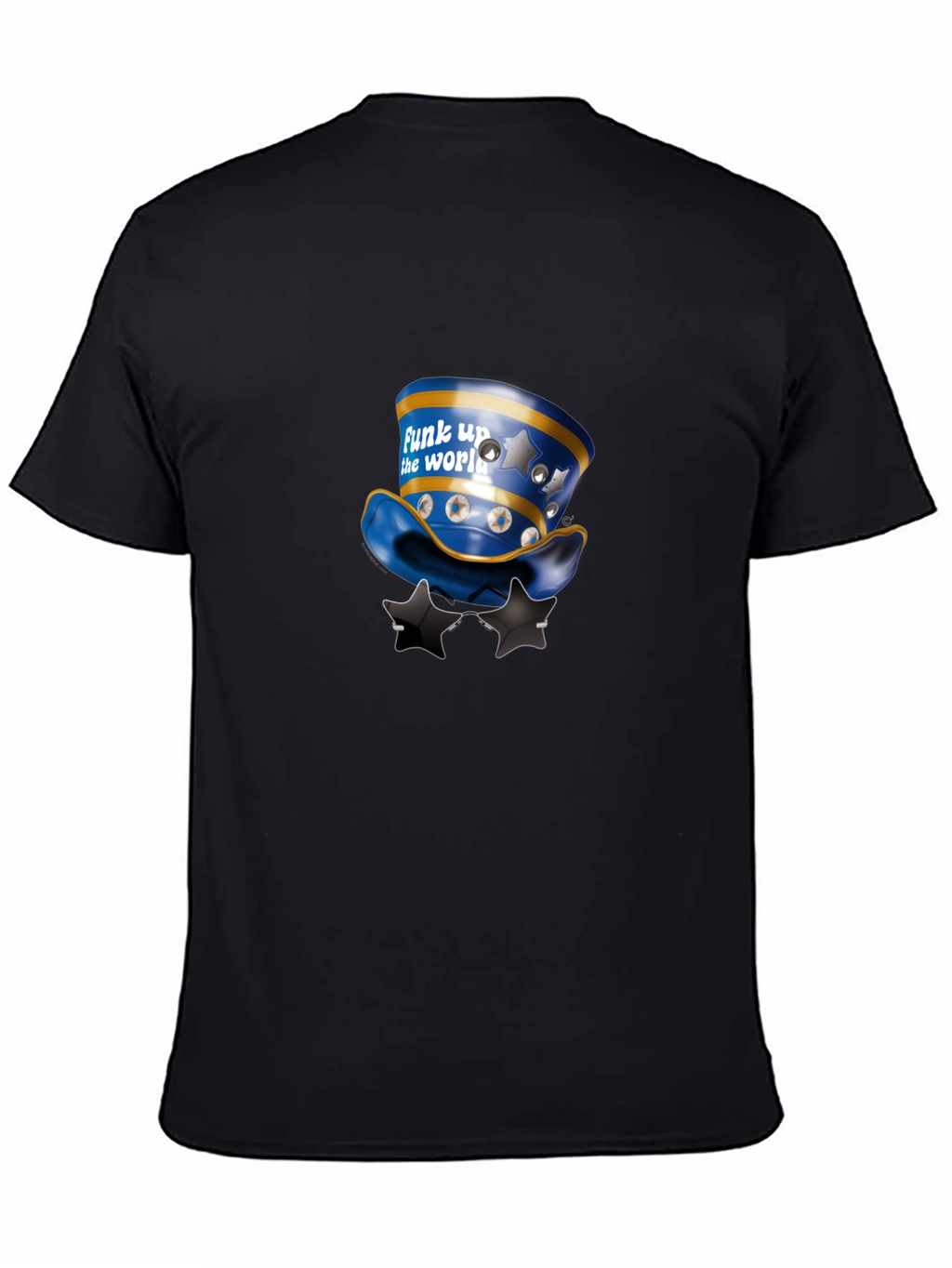Funky Hat Graphic Black T-Shirt