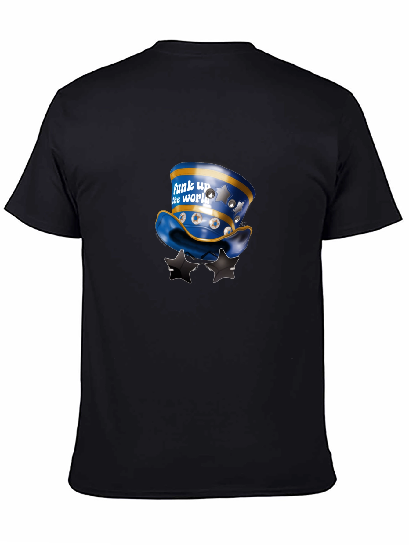 Funky Hat Graphic Black T-Shirt