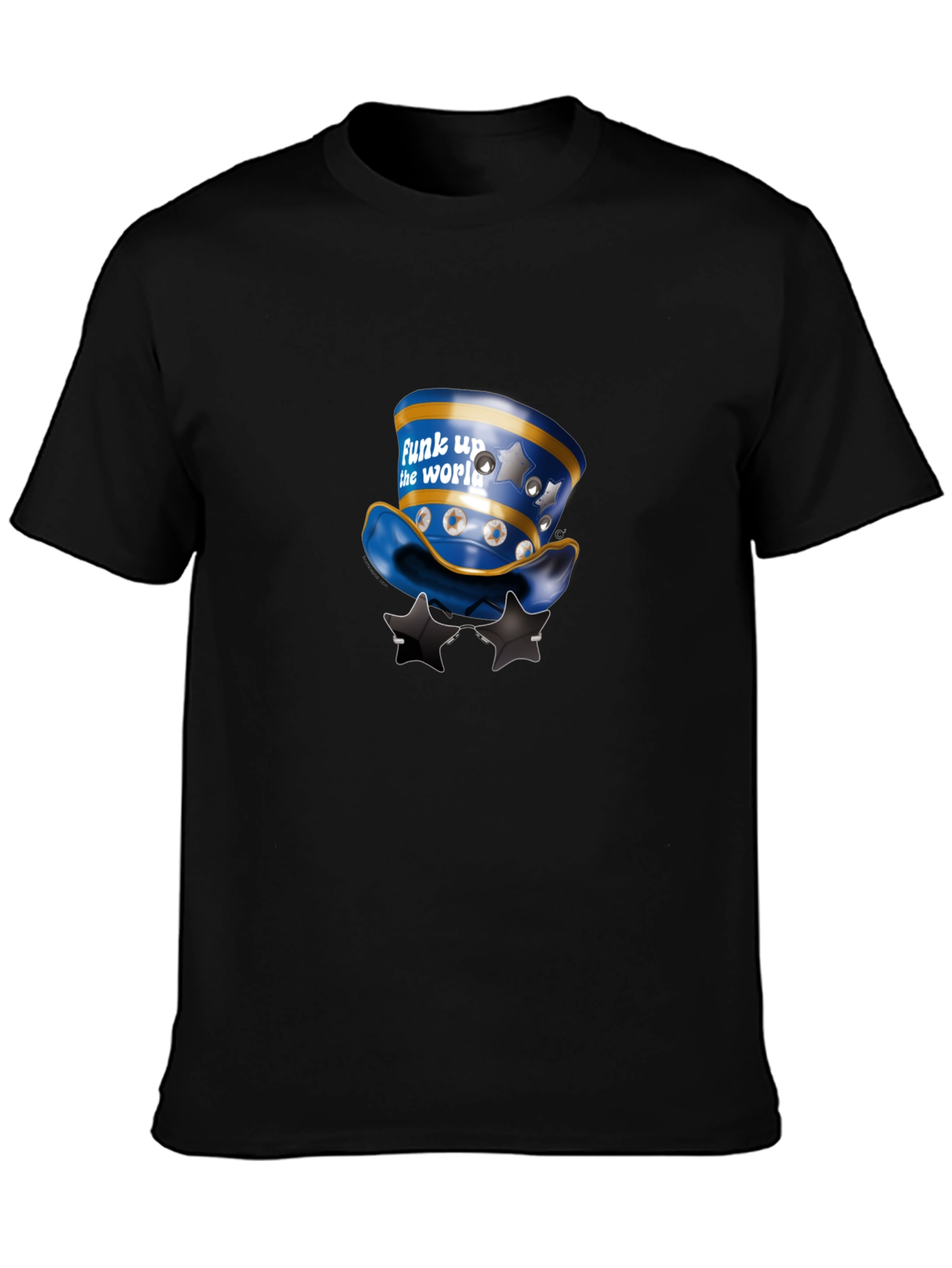 Funky Hat Graphic Black T-Shirt