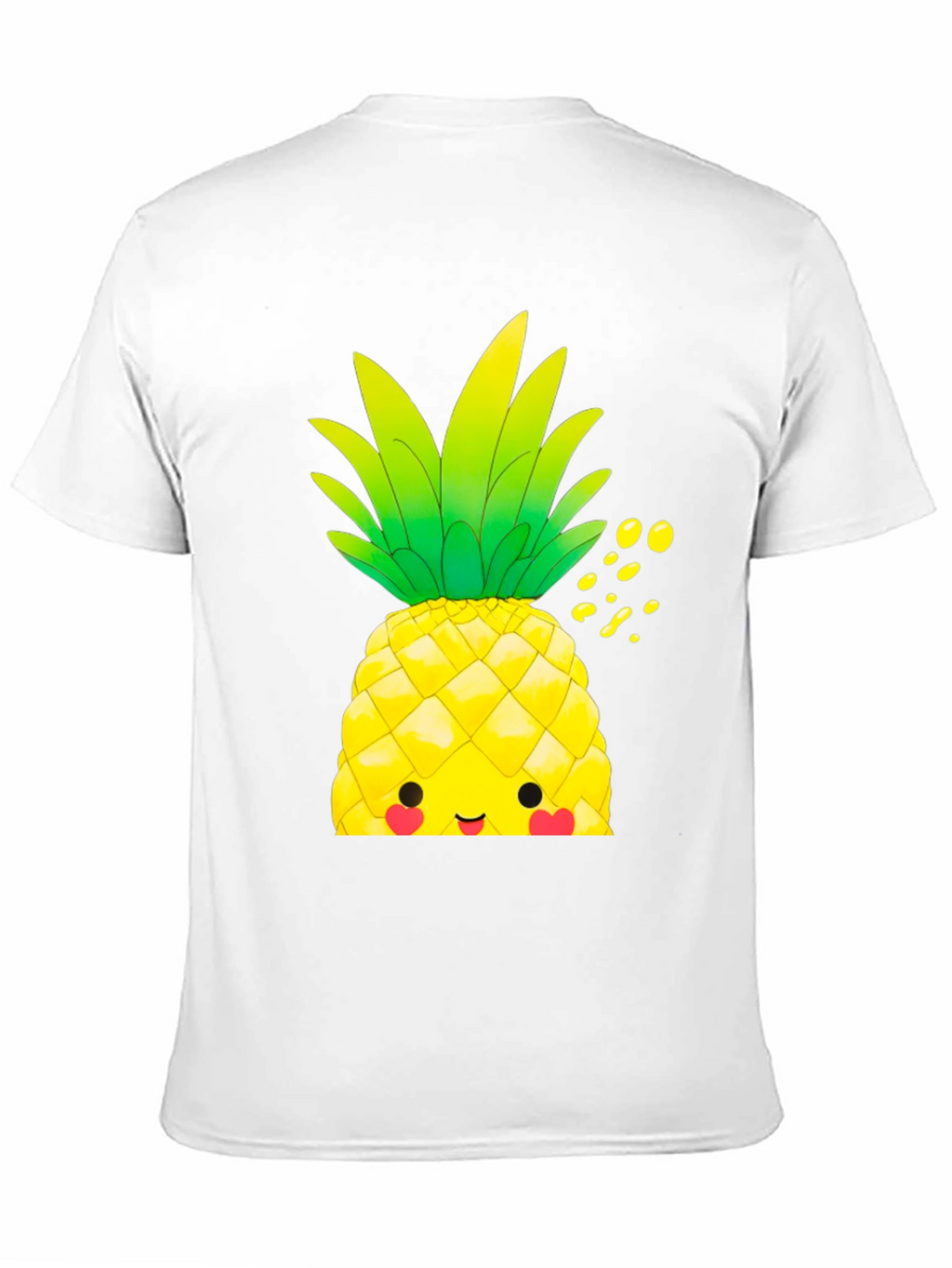 Kawaii Pineapple Graphic Tee - Tropical Style